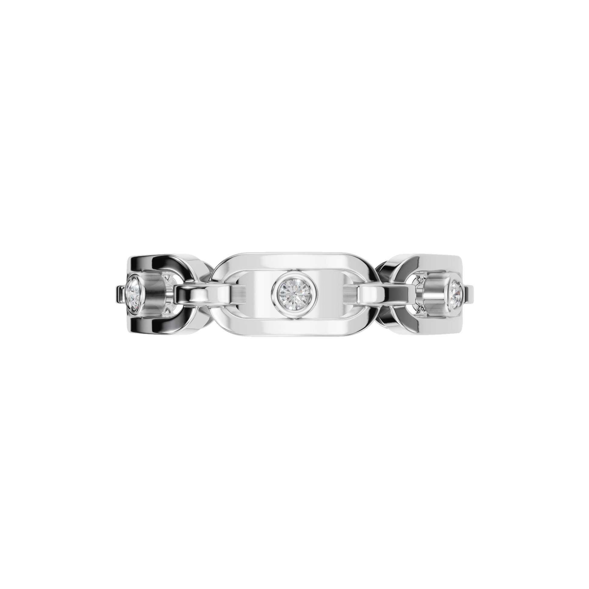 Chunky Lab Created Diamond Link Ring-Modern Luxury Ring
