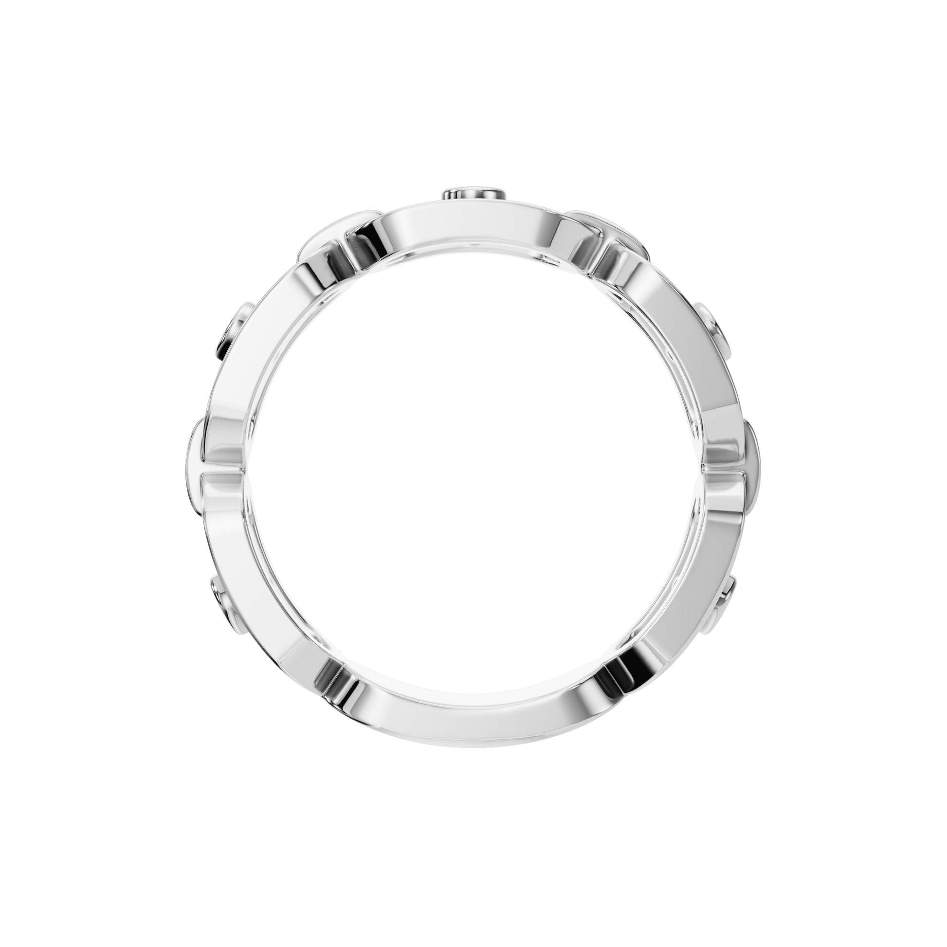 Chunky Lab Created Diamond Link Ring-Modern Luxury Ring