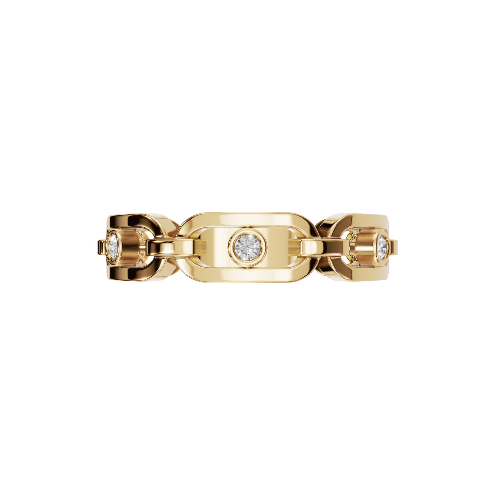 Chunky Lab Created Diamond Link Ring-Modern Luxury Ring