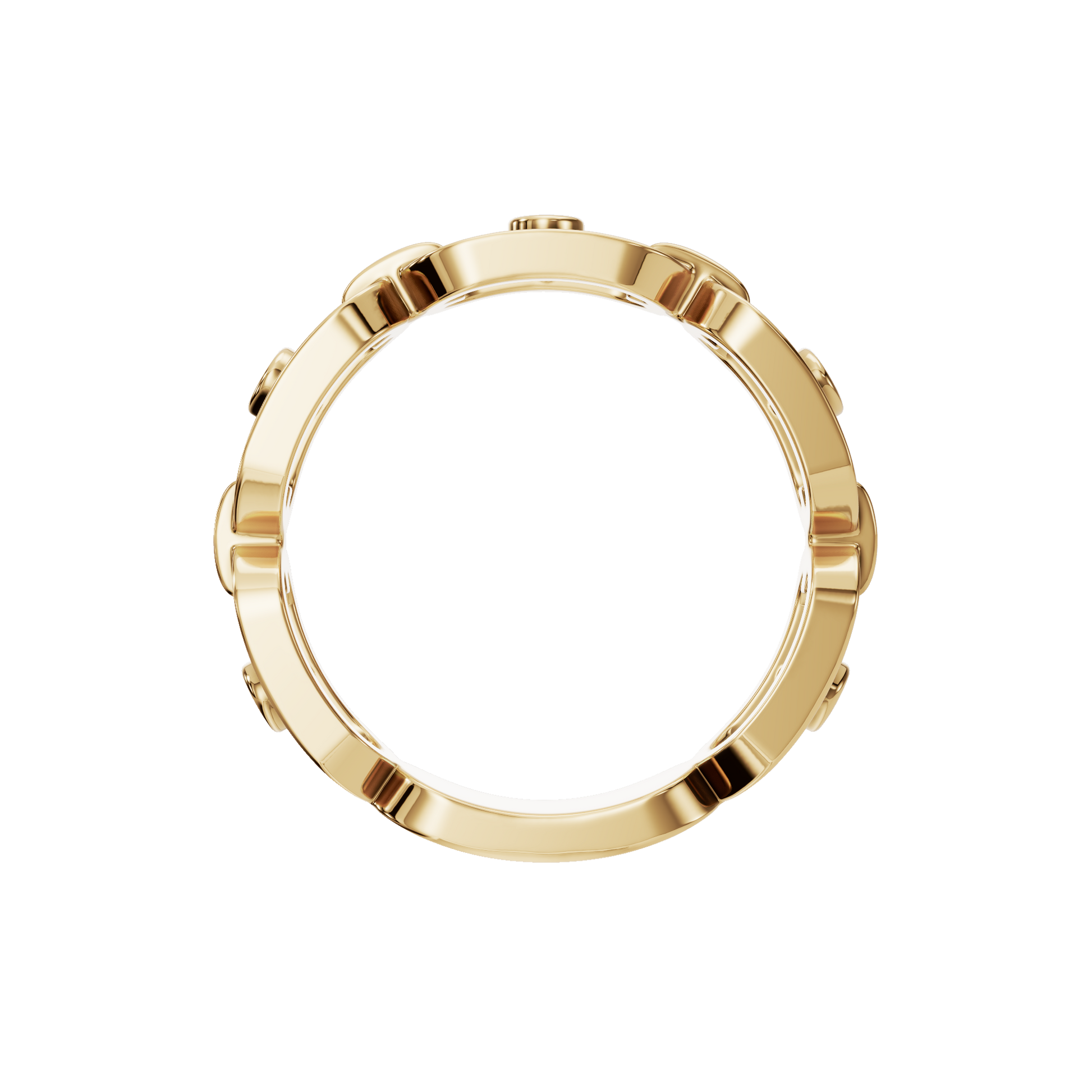 Chunky Lab Created Diamond Link Ring-Modern Luxury Ring