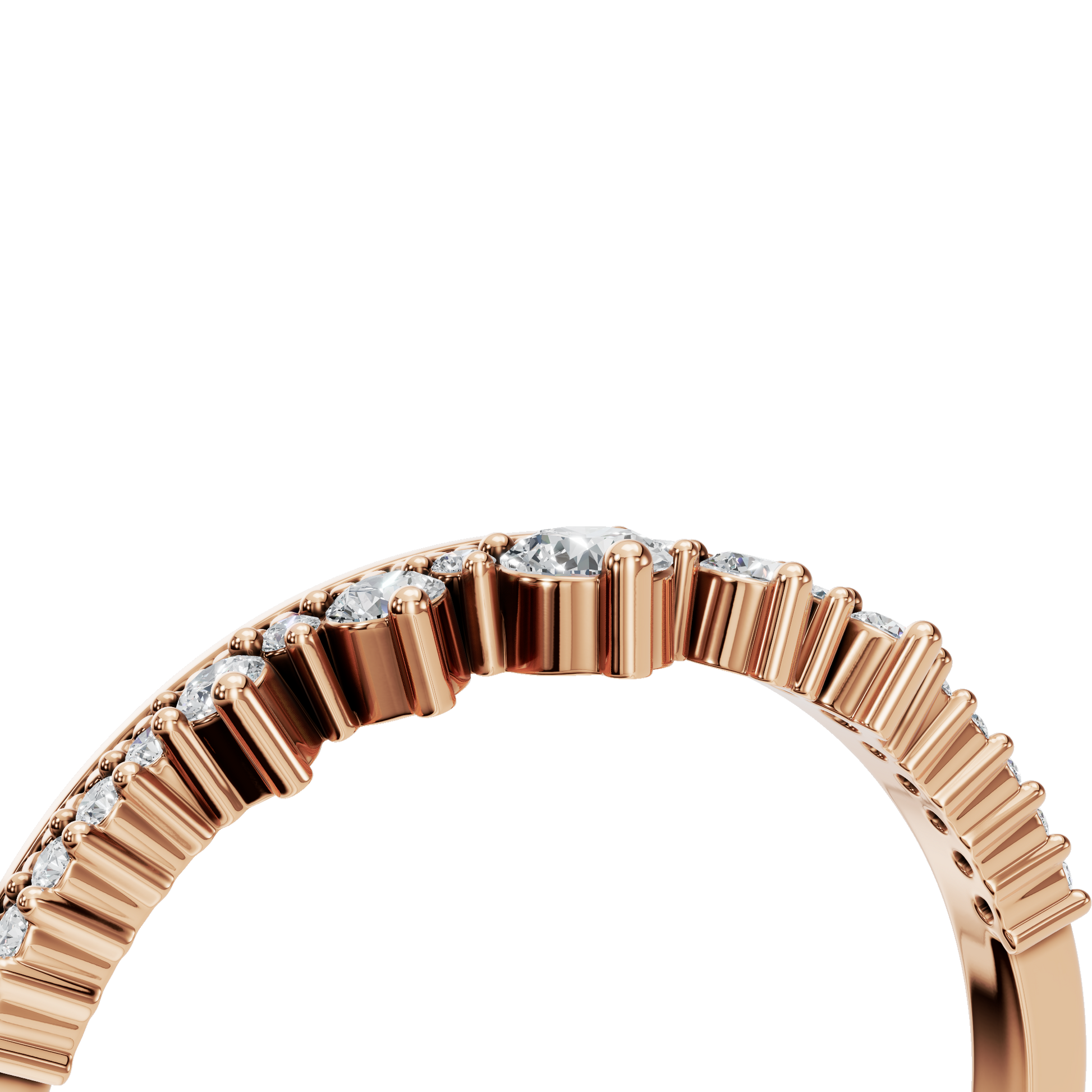 Modern Classic Diamond Band with Soft Graduated Sparkle