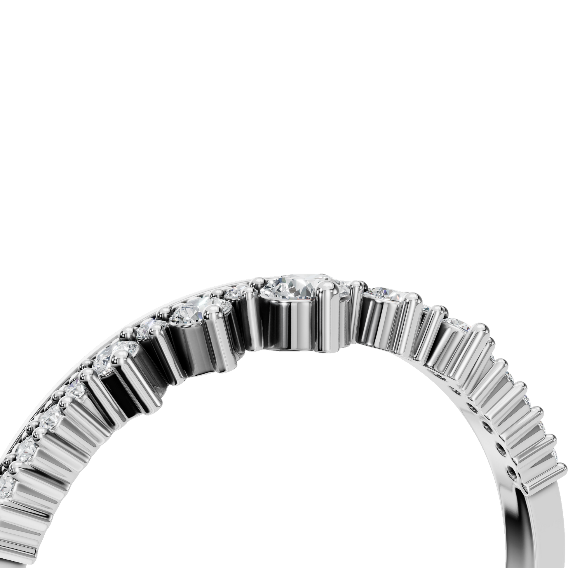 Modern Classic Diamond Band with Soft Graduated Sparkle