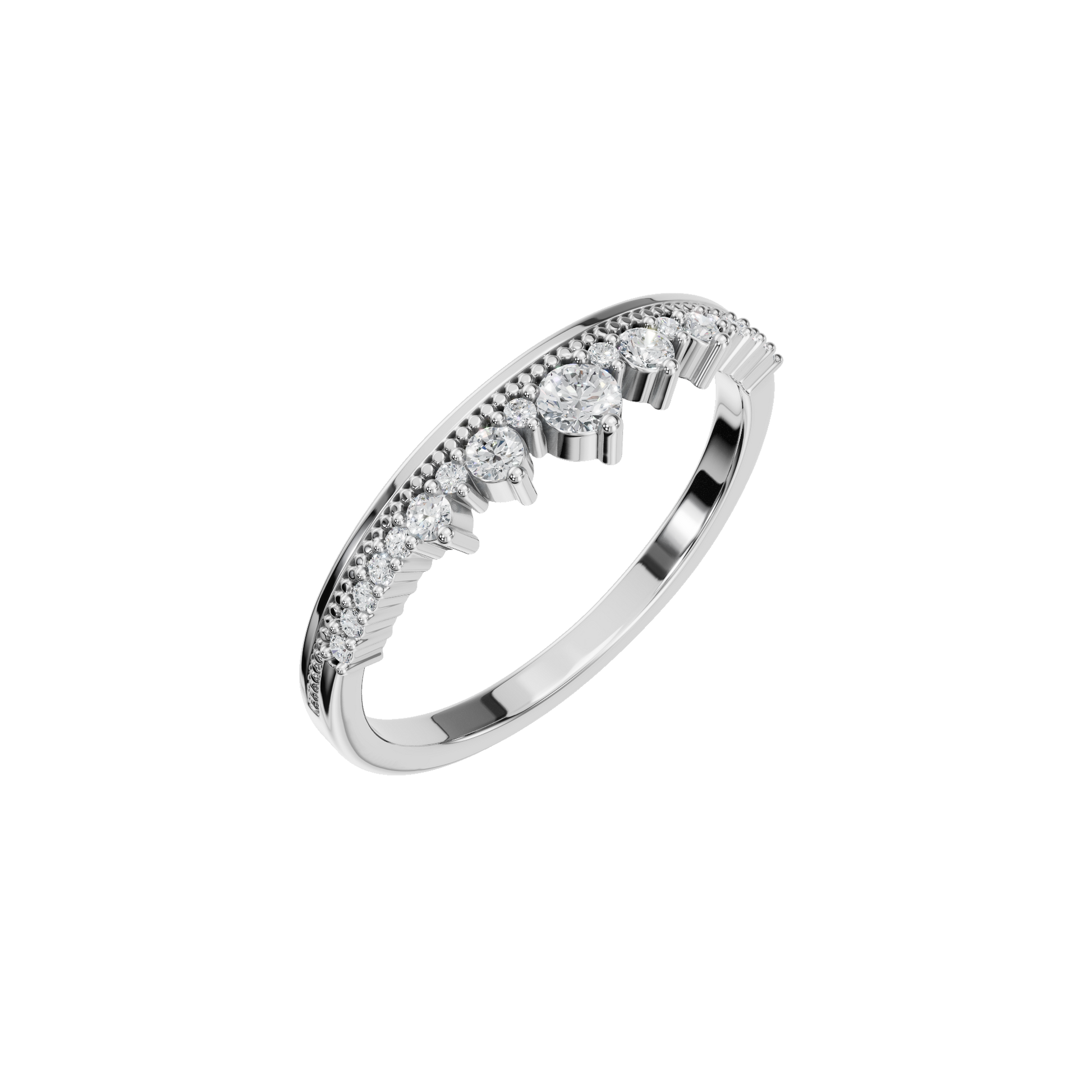 Modern Classic Diamond Band with Soft Graduated Sparkle