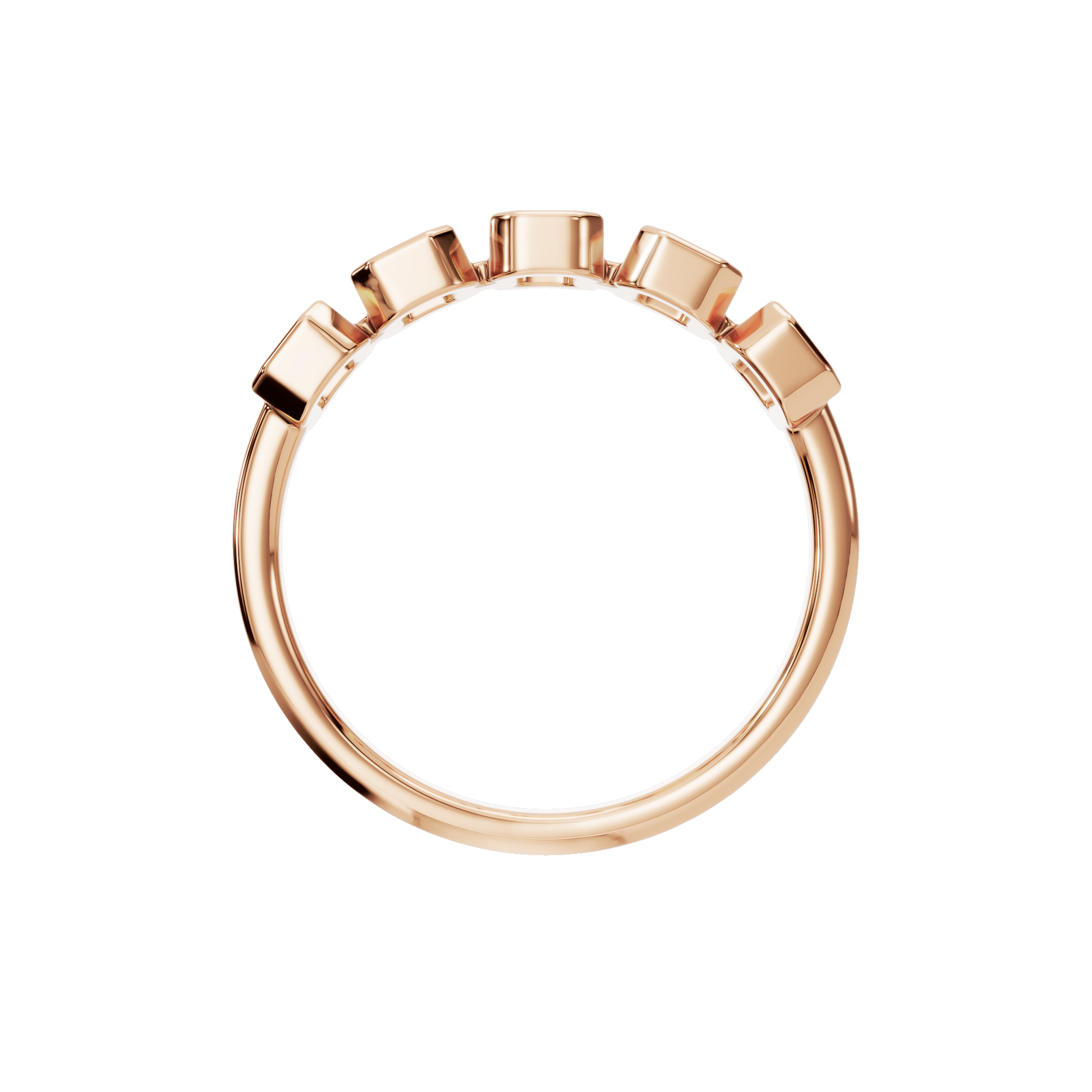 Timeless Emerald Cut Bezel Lab Grown Diamond Band