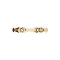 Modern Sculptural Lab Diamond Wedding Ring Band in Gold