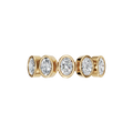 Minimalist Oval Diamond Bezel Set Gold Ring in Gold