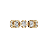 Minimalist Oval Diamond Bezel Set Gold Ring in Gold