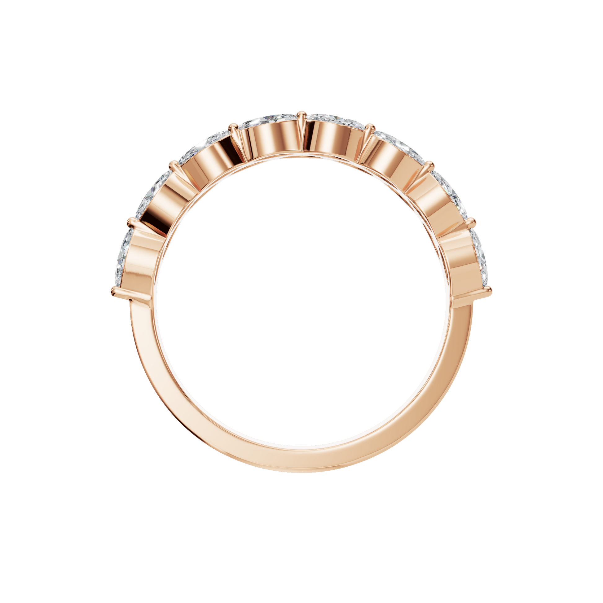 Forever Marquise Diamond Band Romantic Gold Ring