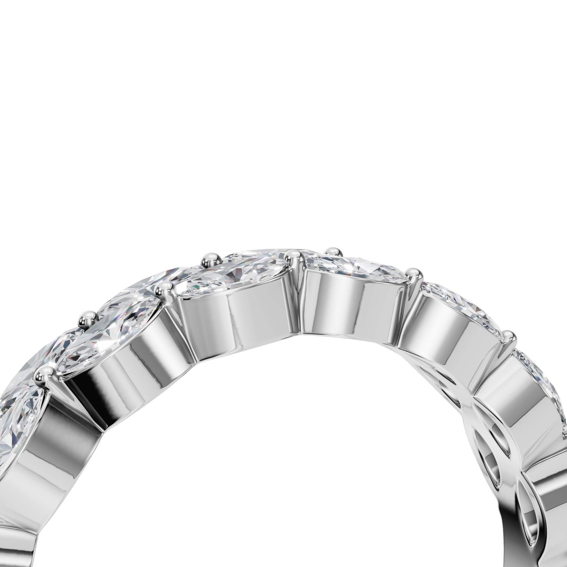 Forever Marquise Diamond Band Romantic Gold Ring