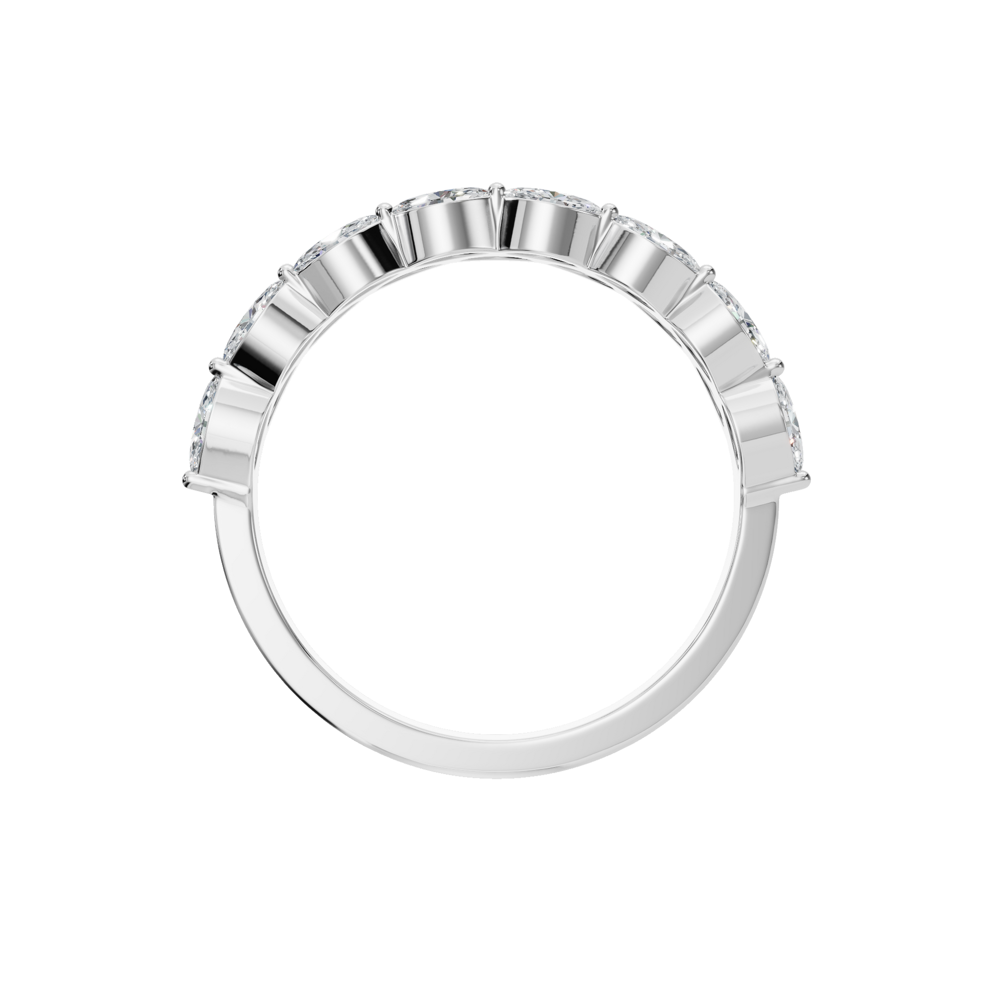 Forever Marquise Diamond Band Romantic Gold Ring