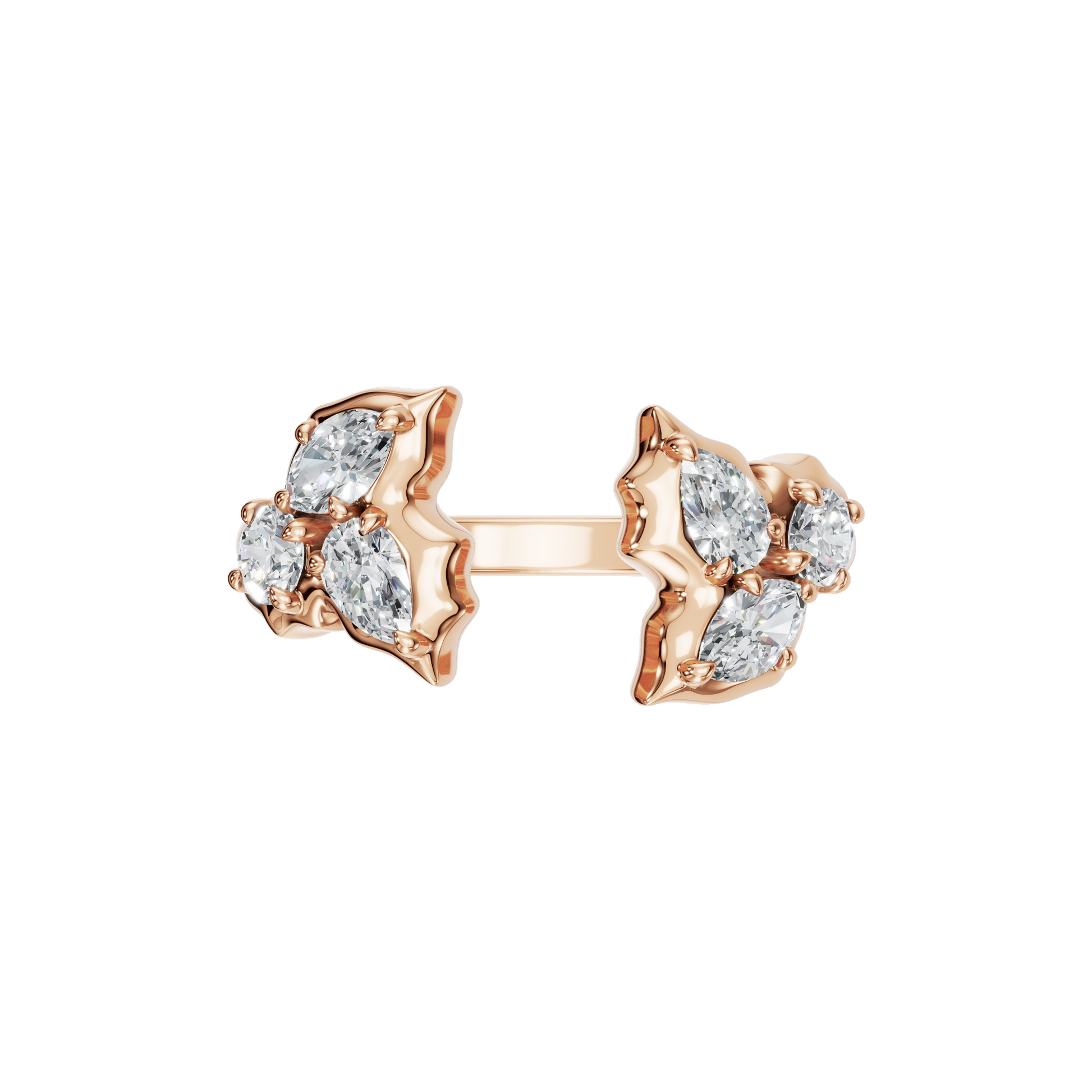 0.76 CTW Diamond Ring – Sculptural Cluster Design in Gold | AYA Fine Jewelry