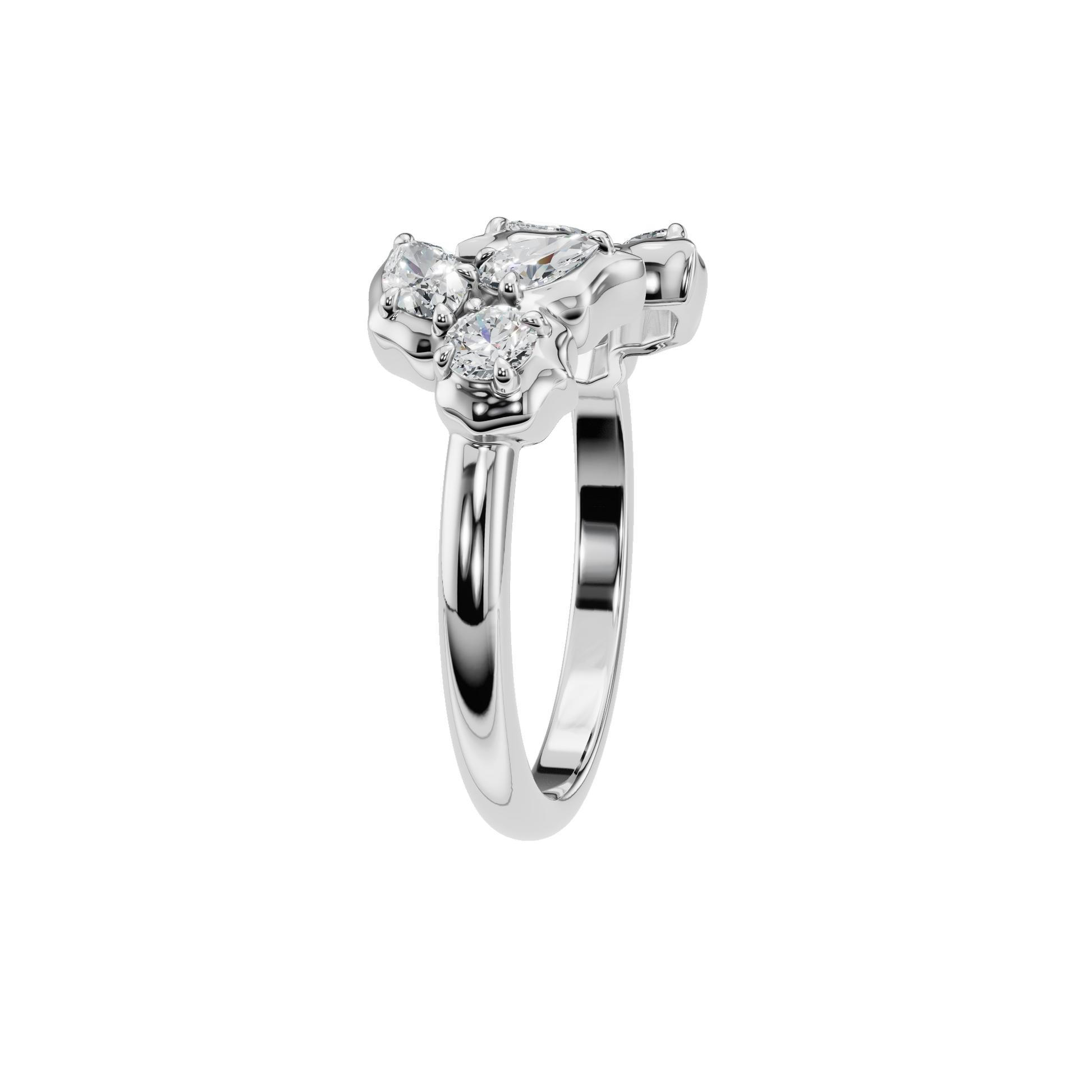 0.76 CTW Diamond Ring – Sculptural Cluster Design in Gold | AYA Fine Jewelry