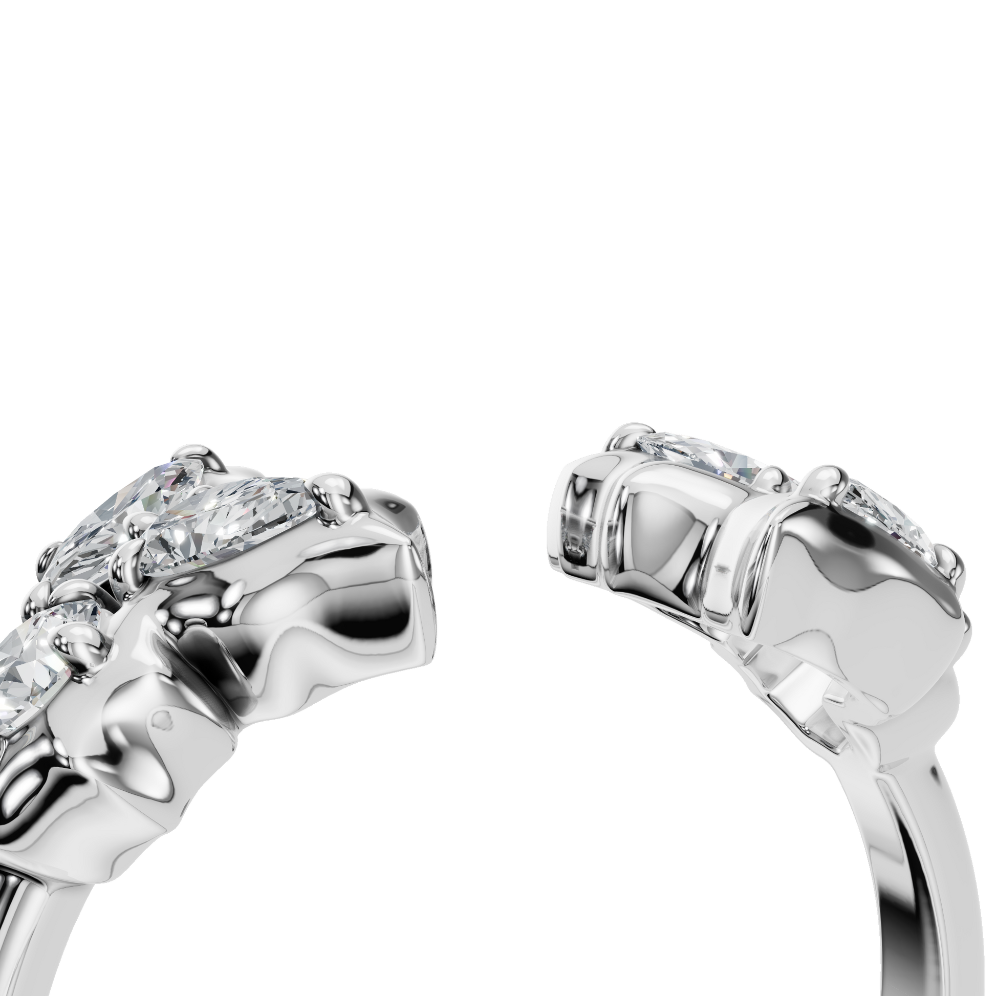 0.76 CTW Diamond Ring – Sculptural Cluster Design in Gold | AYA Fine Jewelry