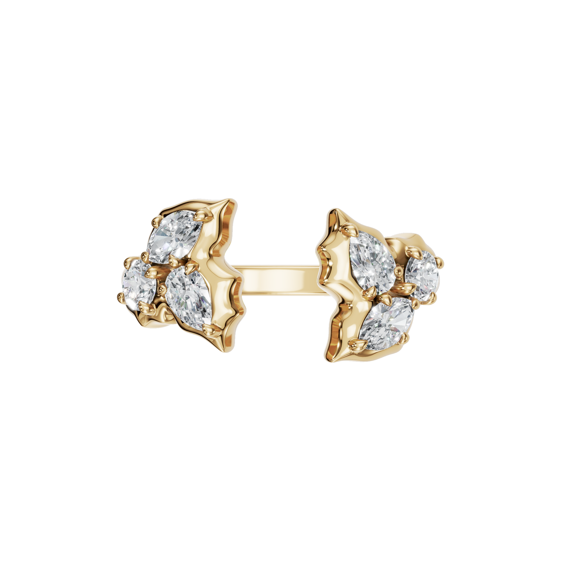 0.76 CTW Diamond Ring – Sculptural Cluster Design in Gold | AYA Fine Jewelry