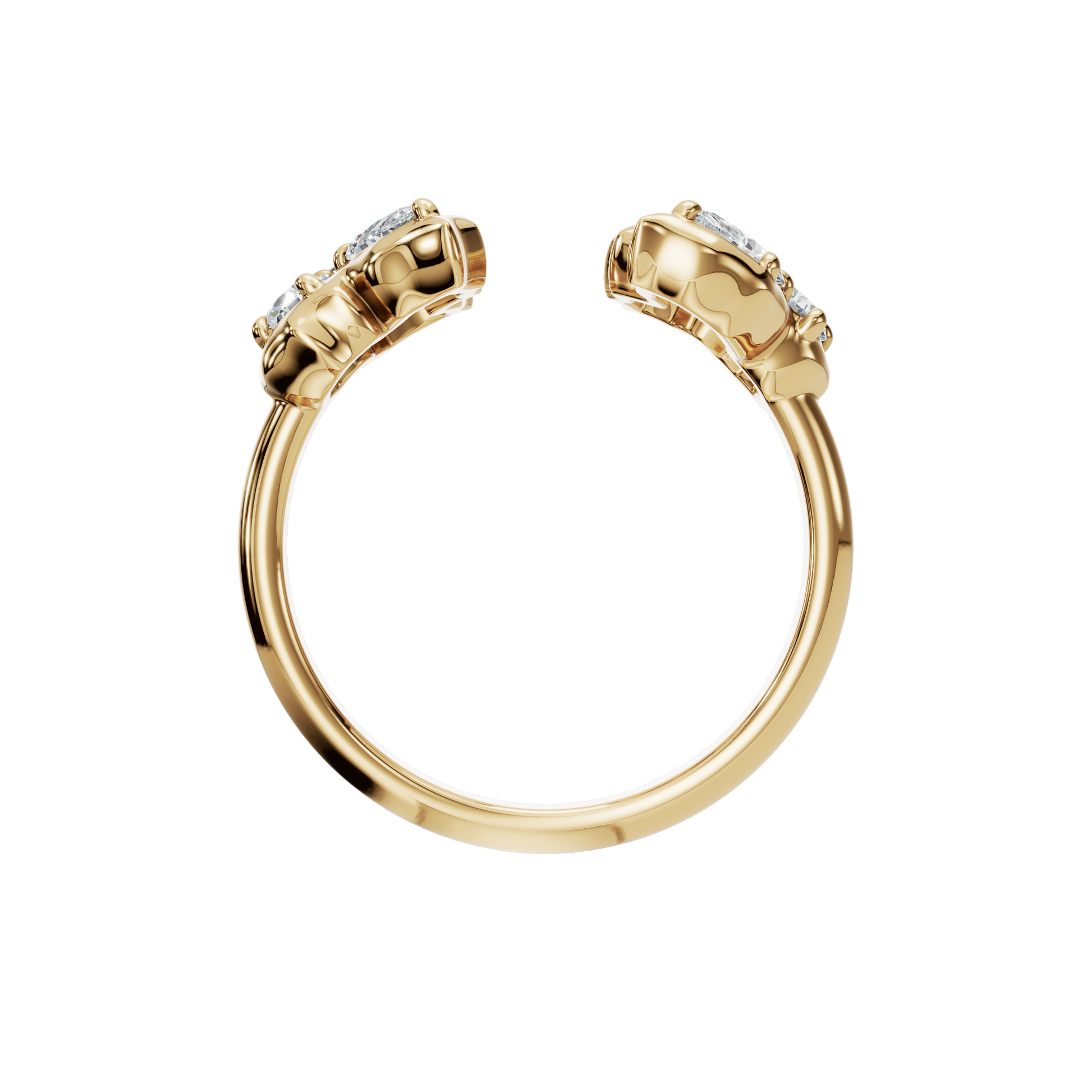 0.76 CTW Diamond Ring – Sculptural Cluster Design in Gold | AYA Fine Jewelry