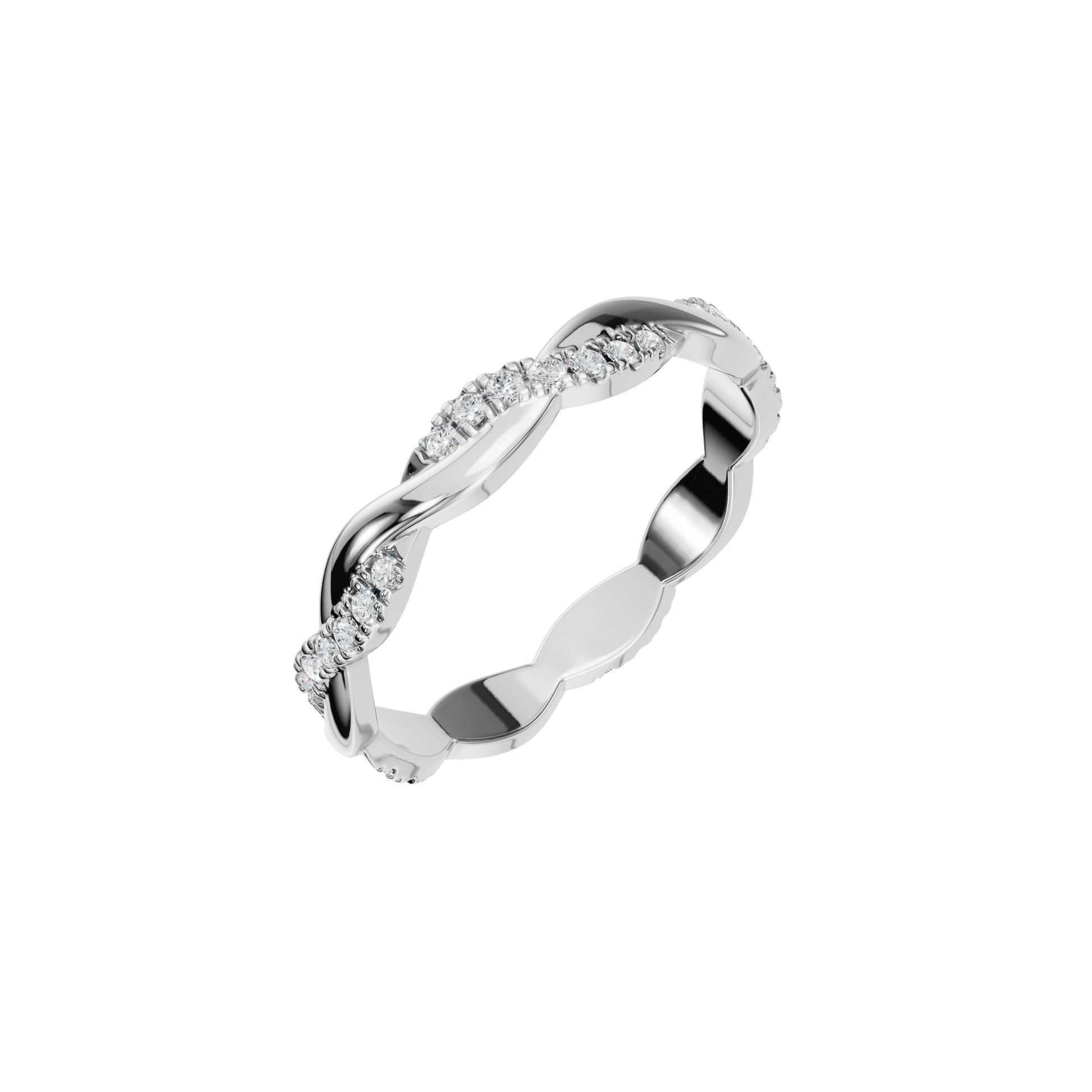 Classic Lab Grown Diamond Twist Band – Meaningful Gift for Valentine’s Day