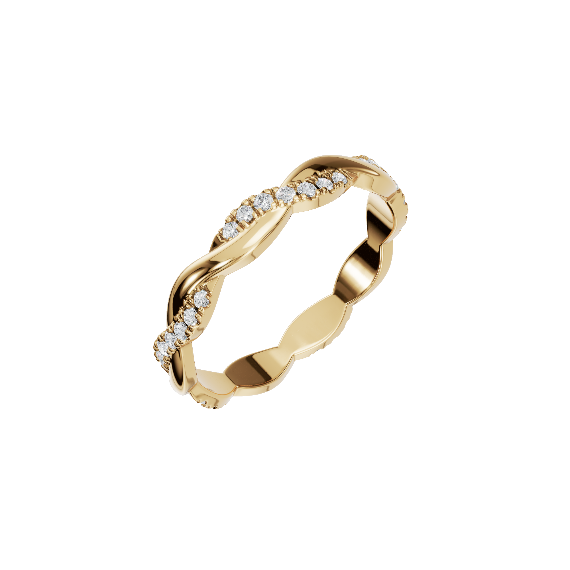 Classic Lab Grown Diamond Twist Band – Meaningful Gift for Valentine’s Day