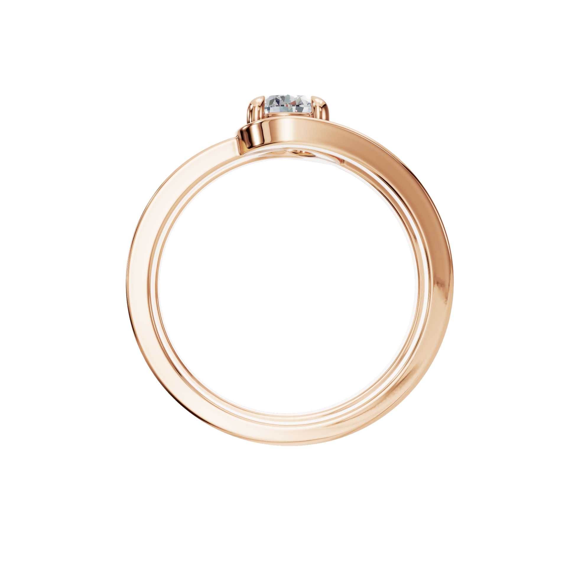 Modern Open Prong Diamond Ring