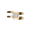 Round Brilliant Diamond Solitaire Engagement Ring in Gold