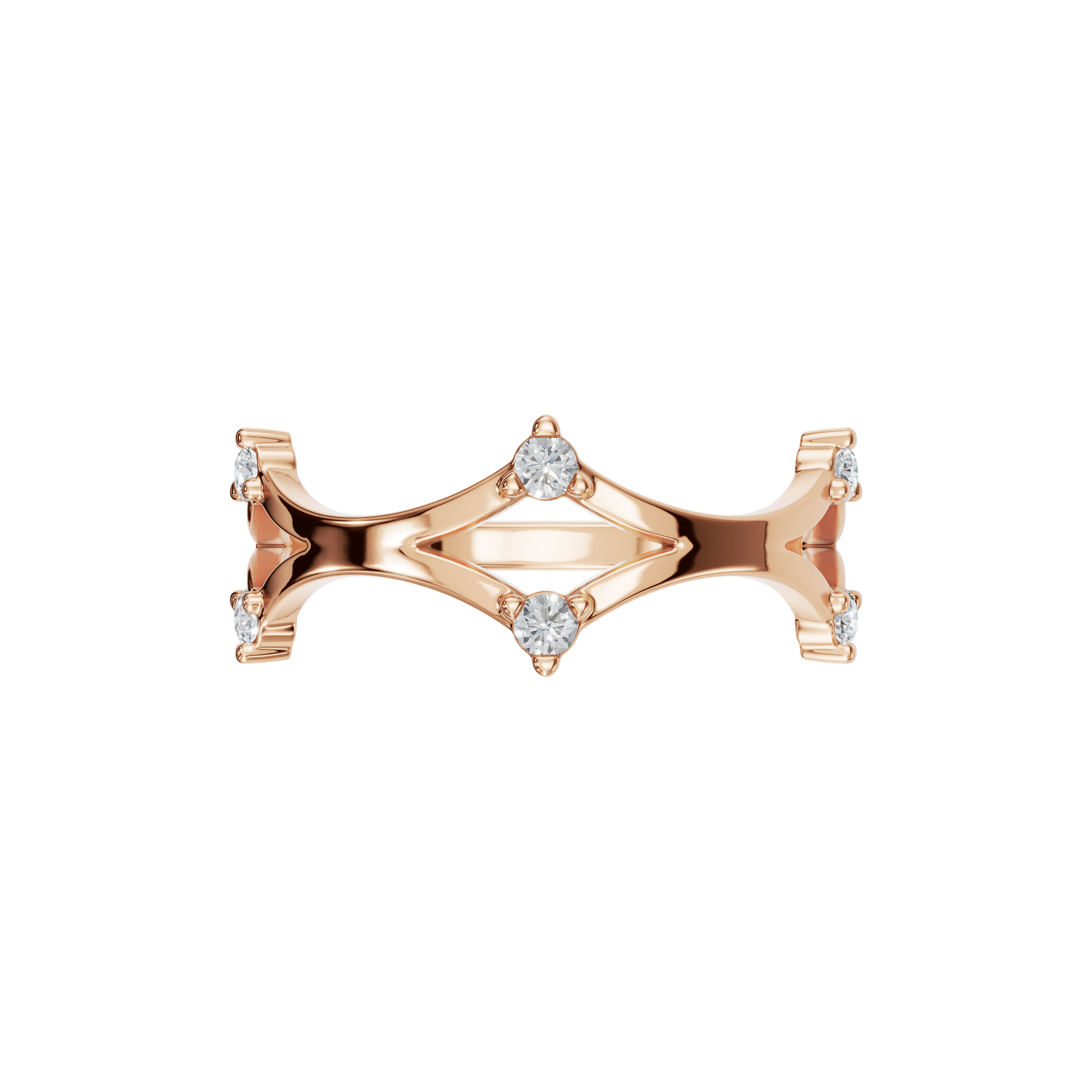 Modern Lab Grown Diamond Cutout Ring - Easter