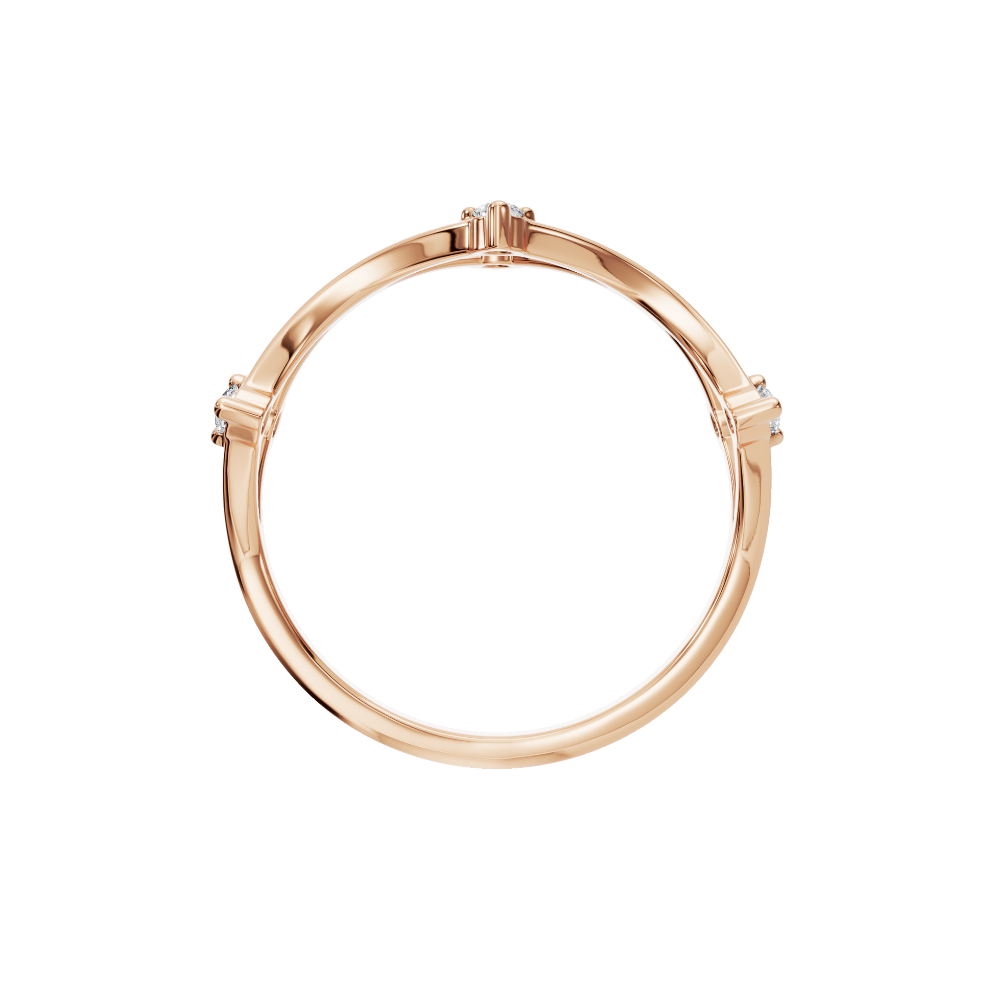 Modern Lab Grown Diamond Cutout Ring - Easter