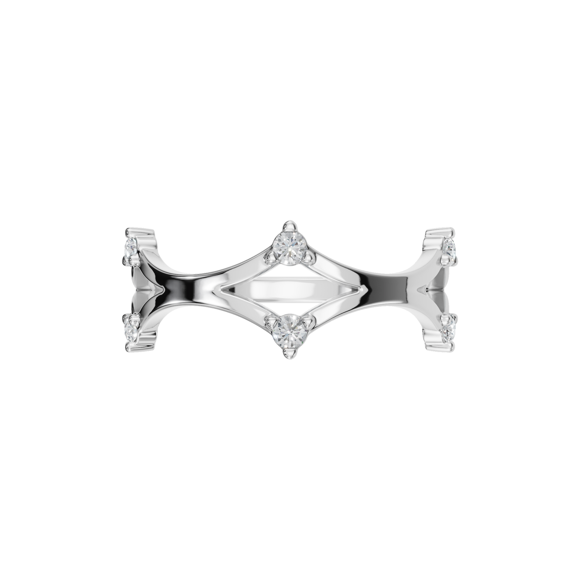 Modern Lab Grown Diamond Cutout Ring - Easter