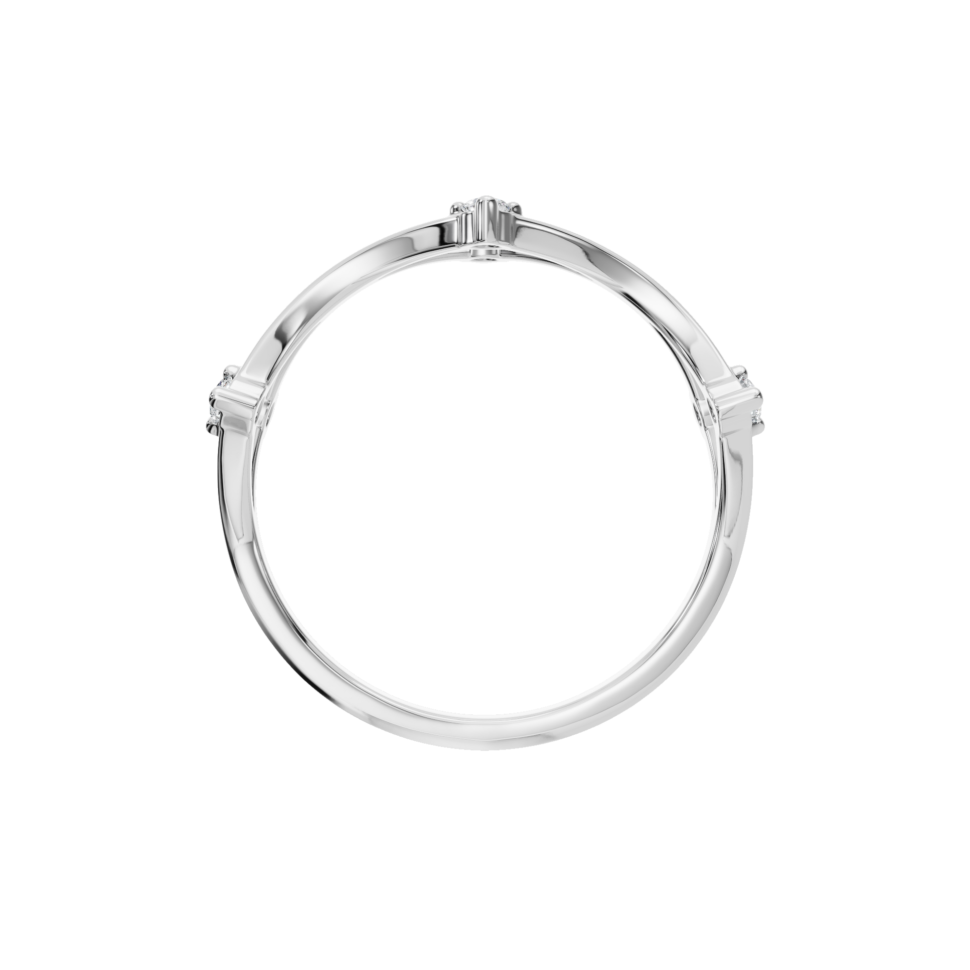 Modern Lab Grown Diamond Cutout Ring - Easter