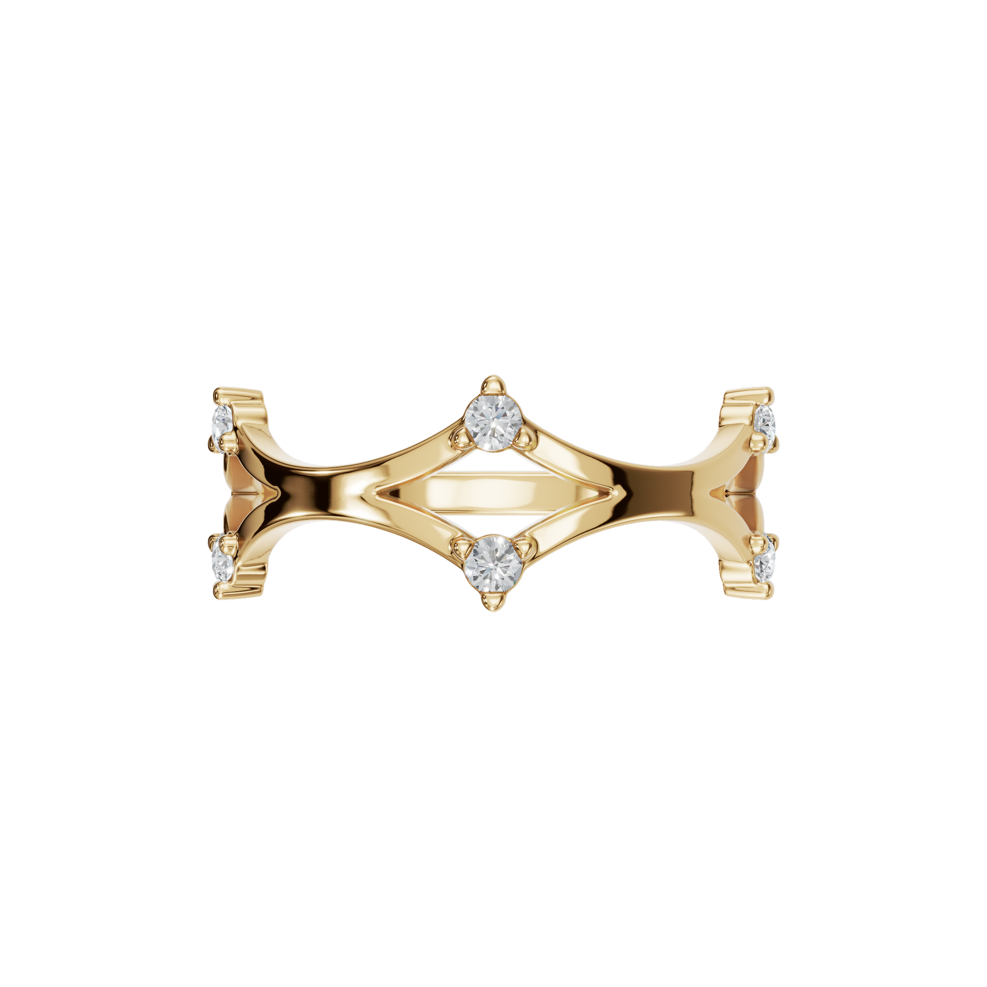 Modern Lab Grown Diamond Cutout Ring - Easter