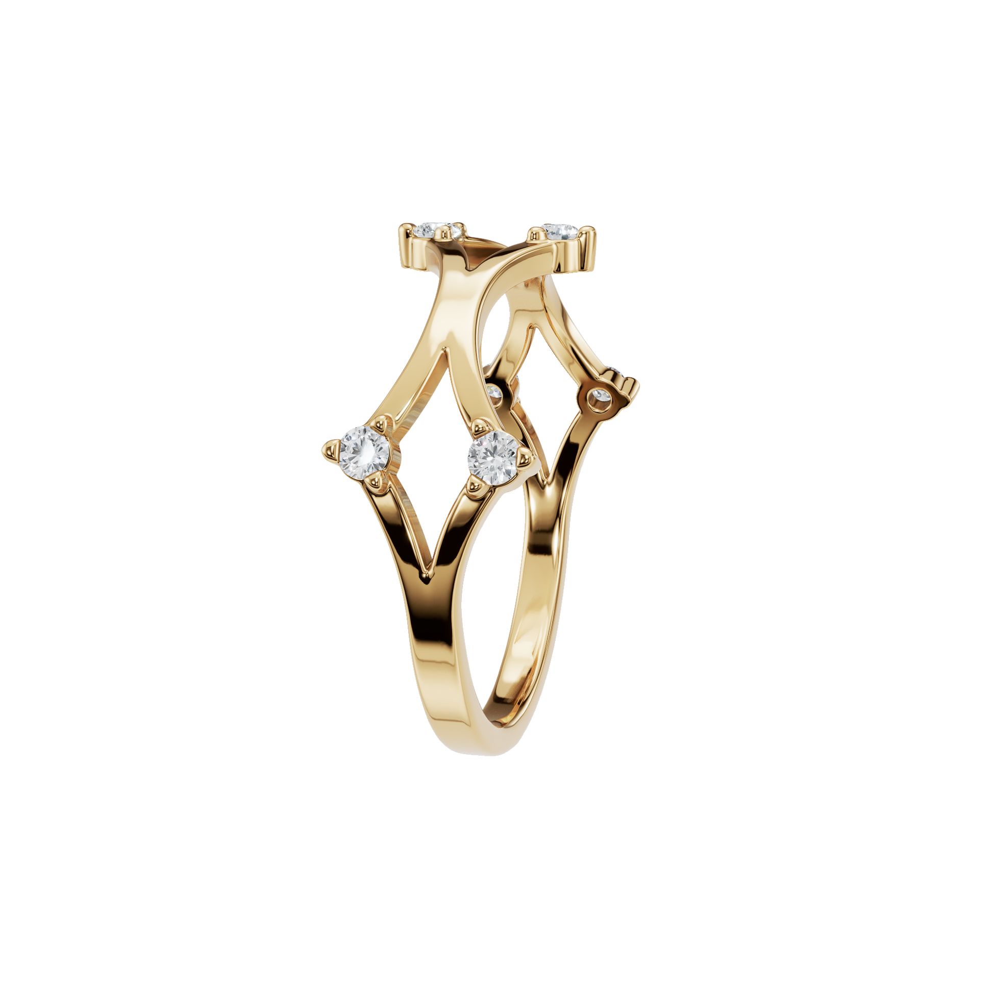 Modern Lab Grown Diamond Cutout Ring - Easter