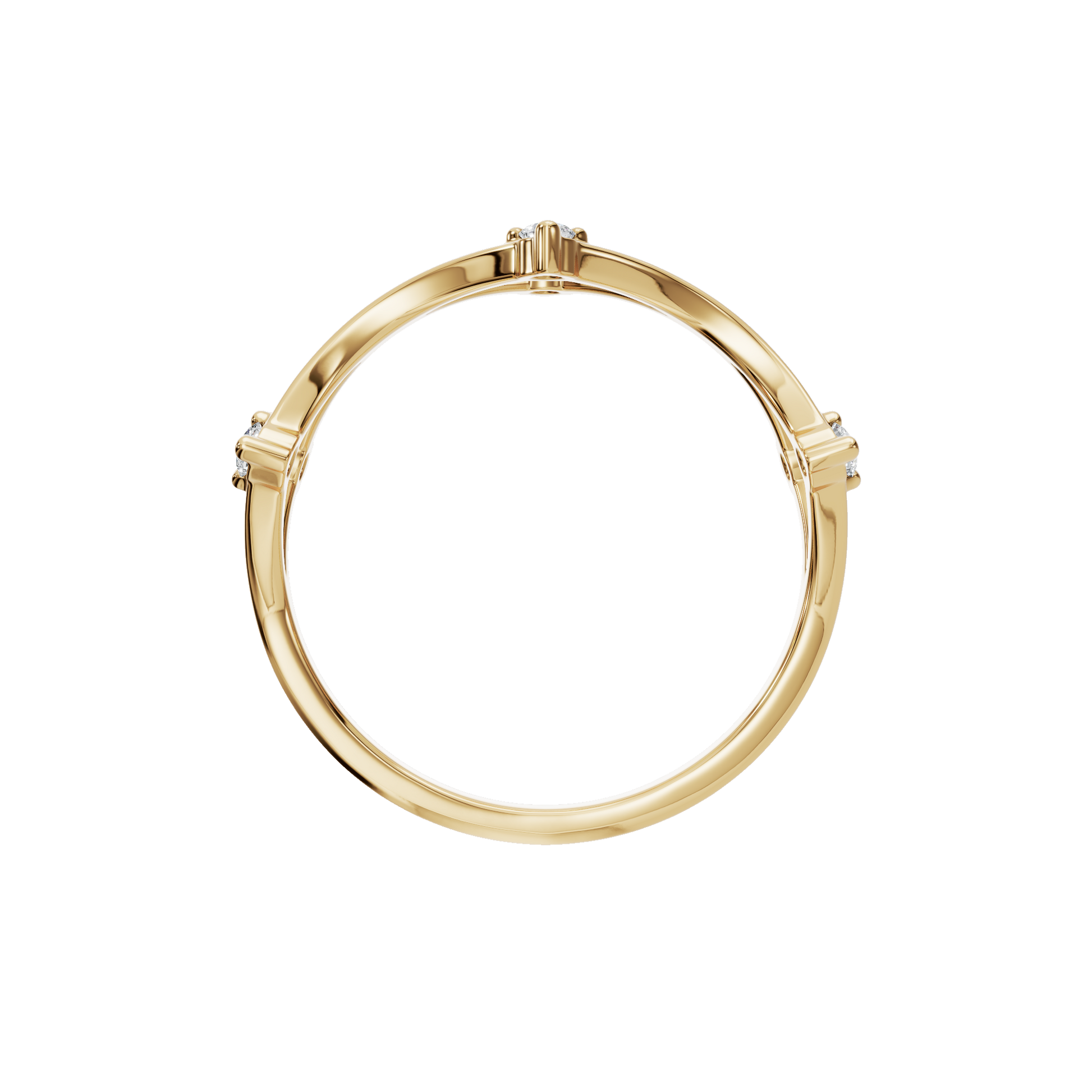 Modern Lab Grown Diamond Cutout Ring - Easter