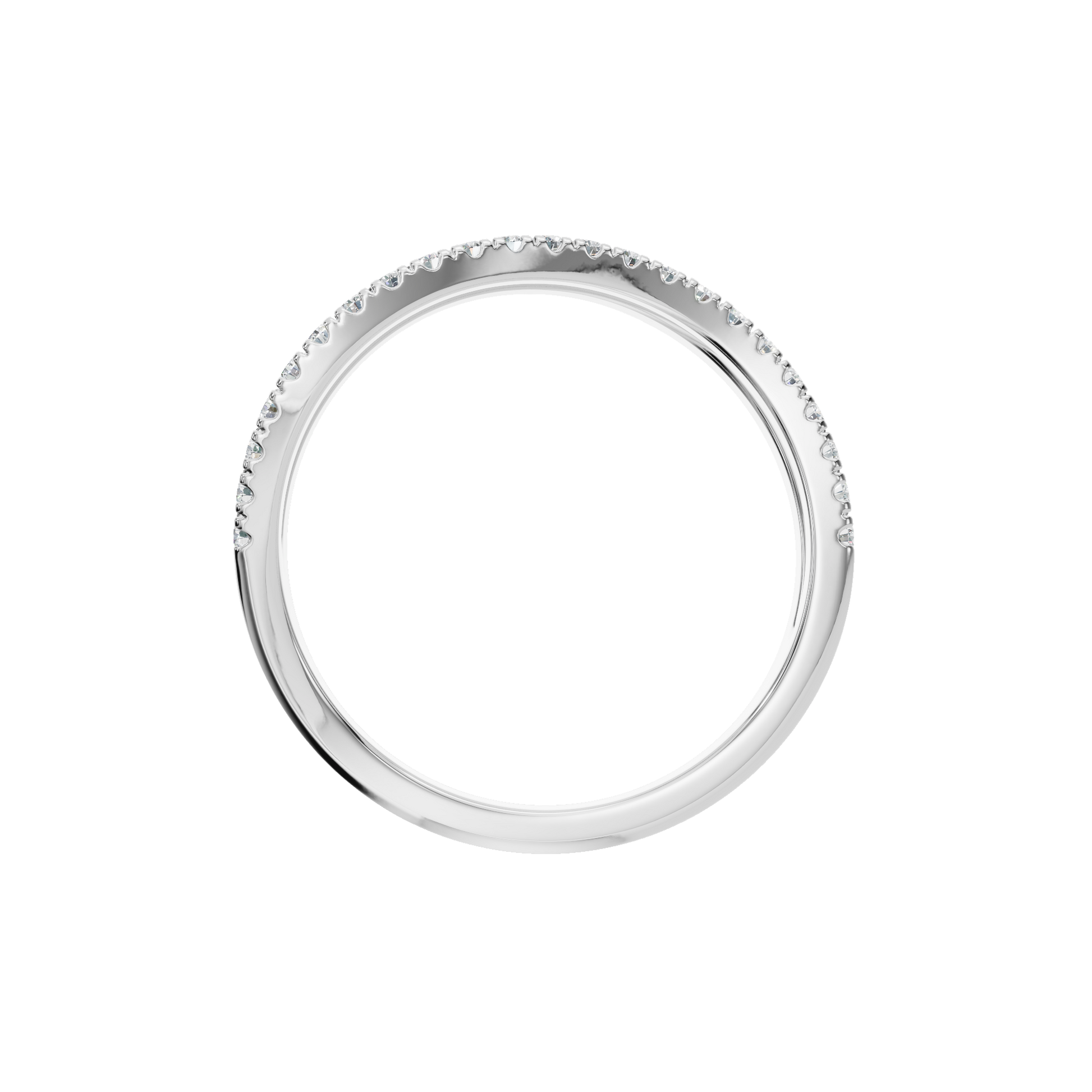 Fluid Curve Wave Style Lab Grown Diamond Ring