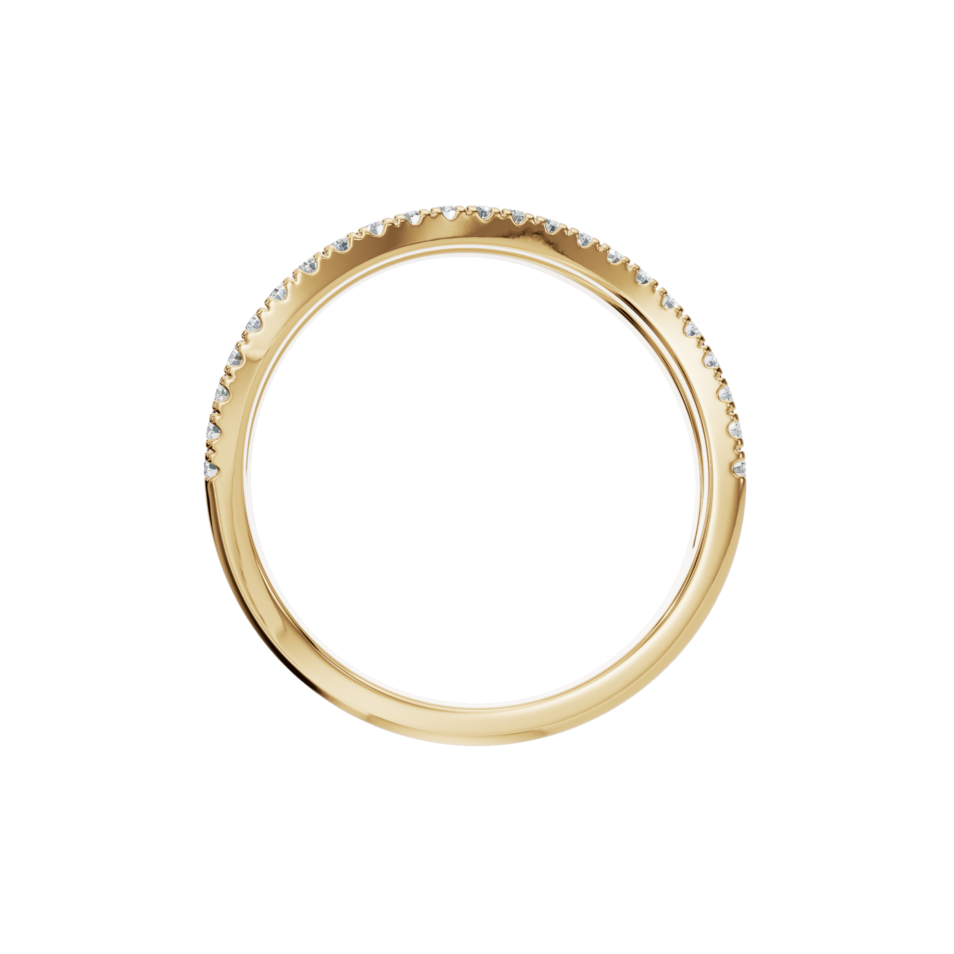 Fluid Curve Wave Style Lab Grown Diamond Ring