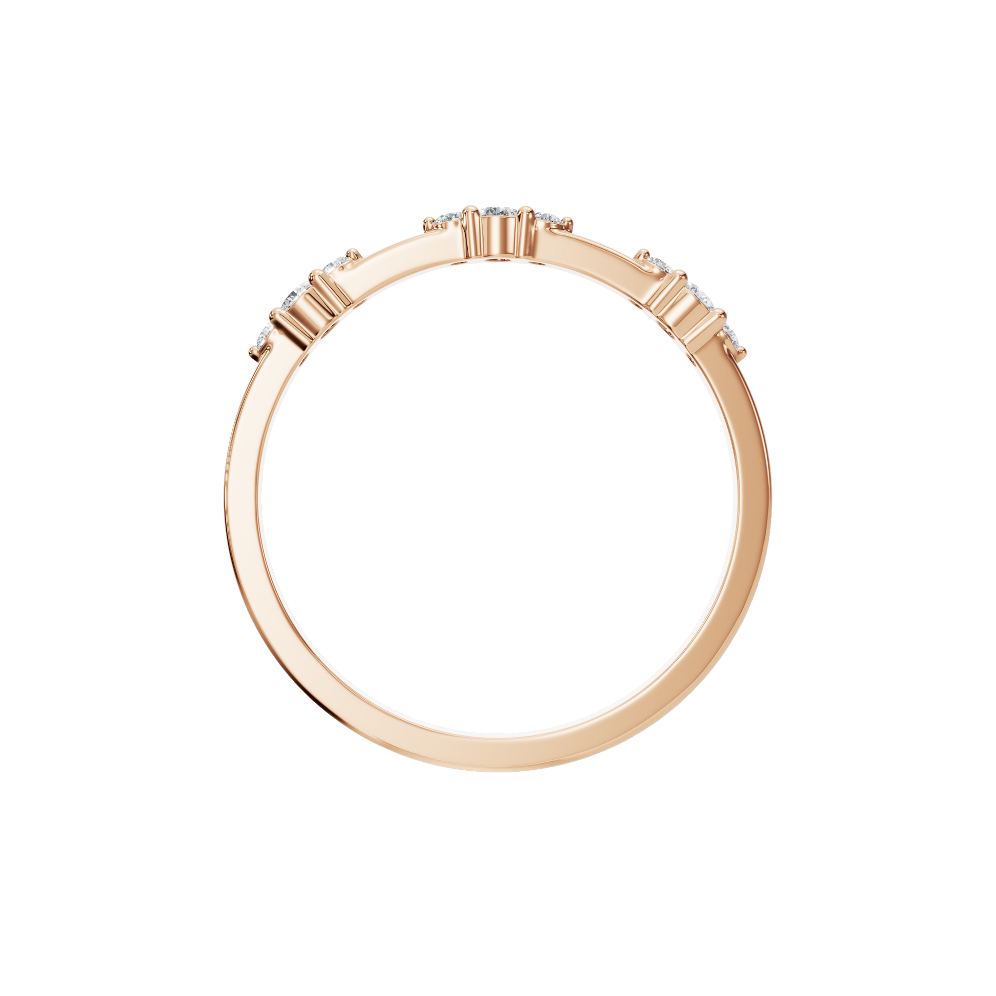 Delicate Prong Set Design Lab Grown Diamond Band