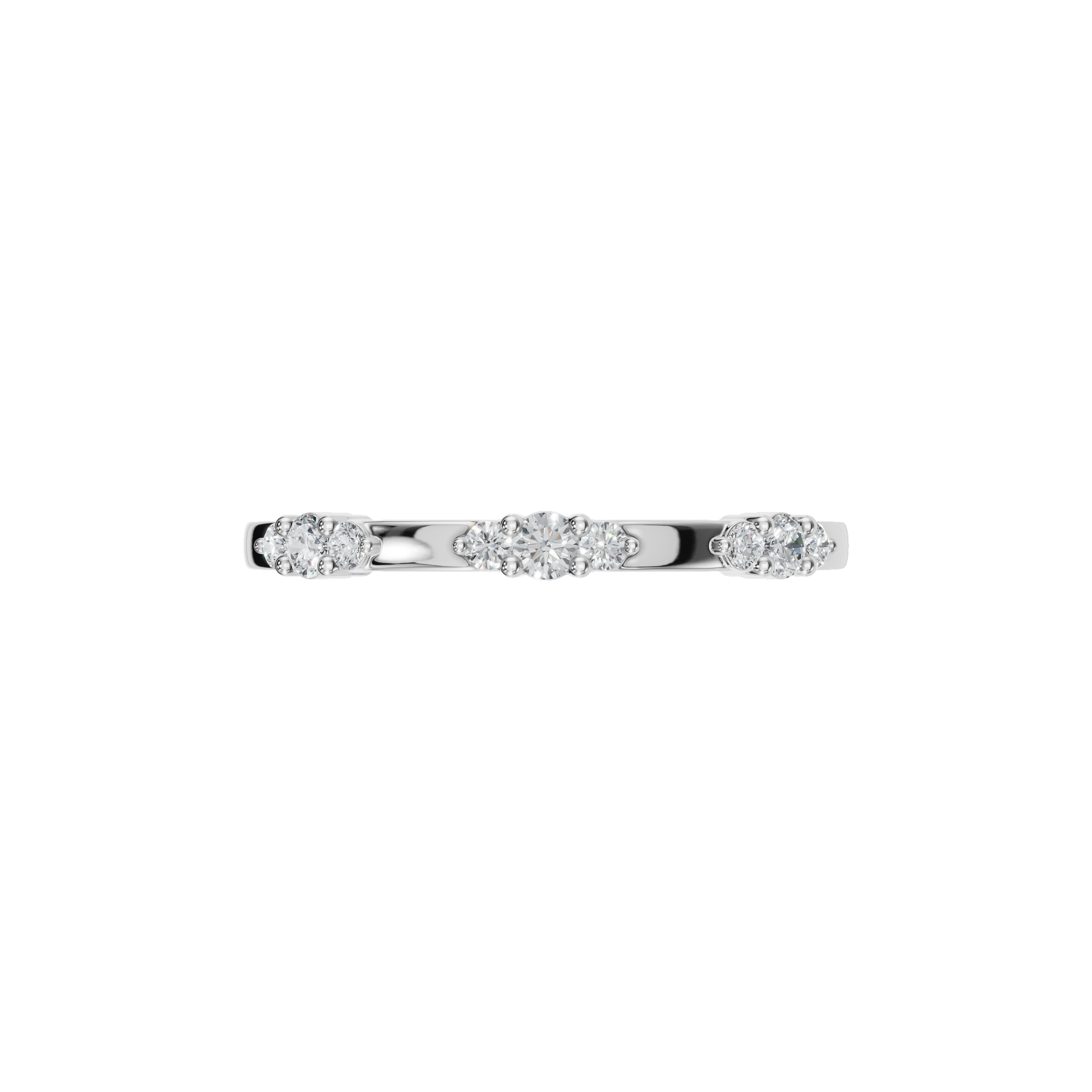 Delicate Prong Set Design Lab Grown Diamond Band