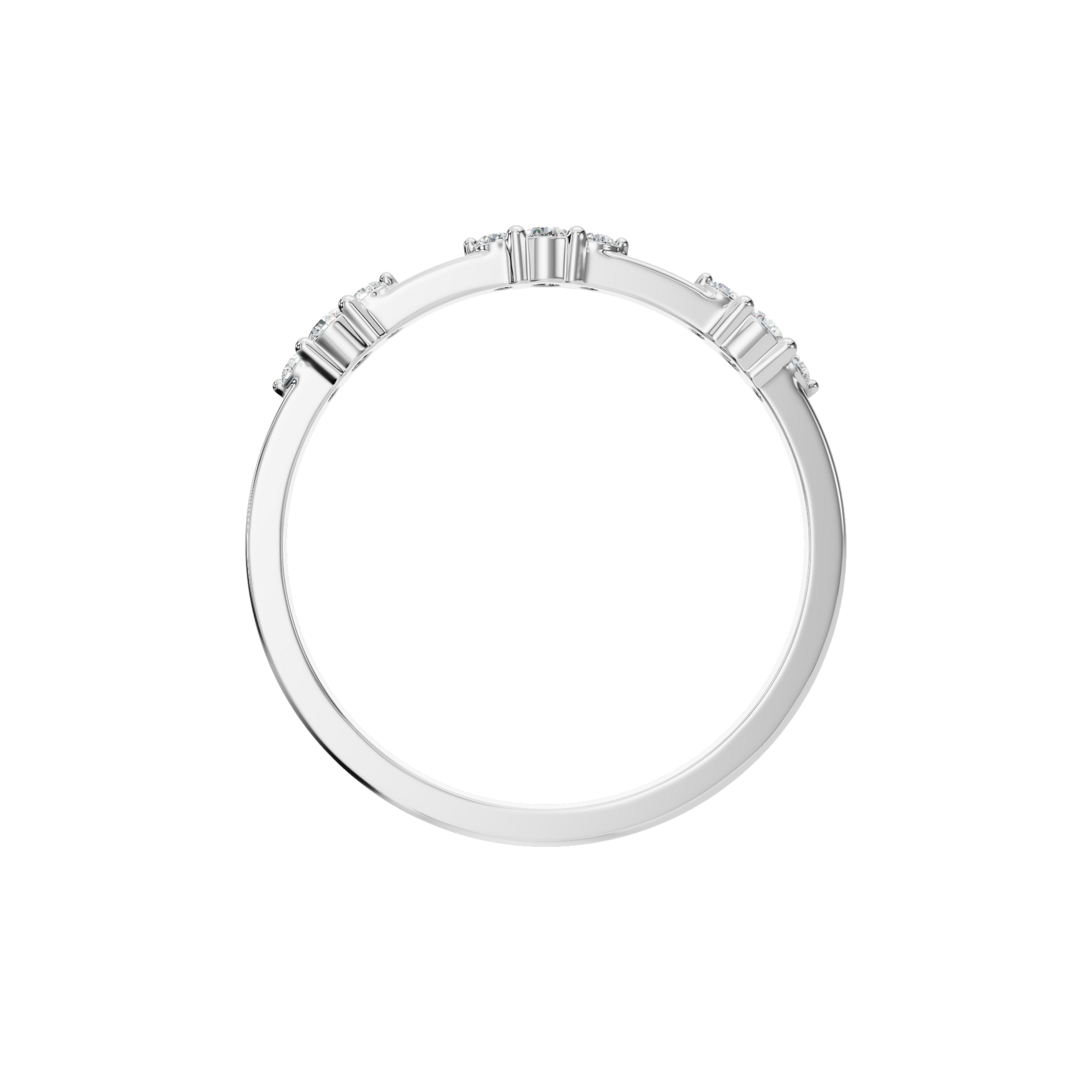 Delicate Prong Set Design Lab Grown Diamond Band