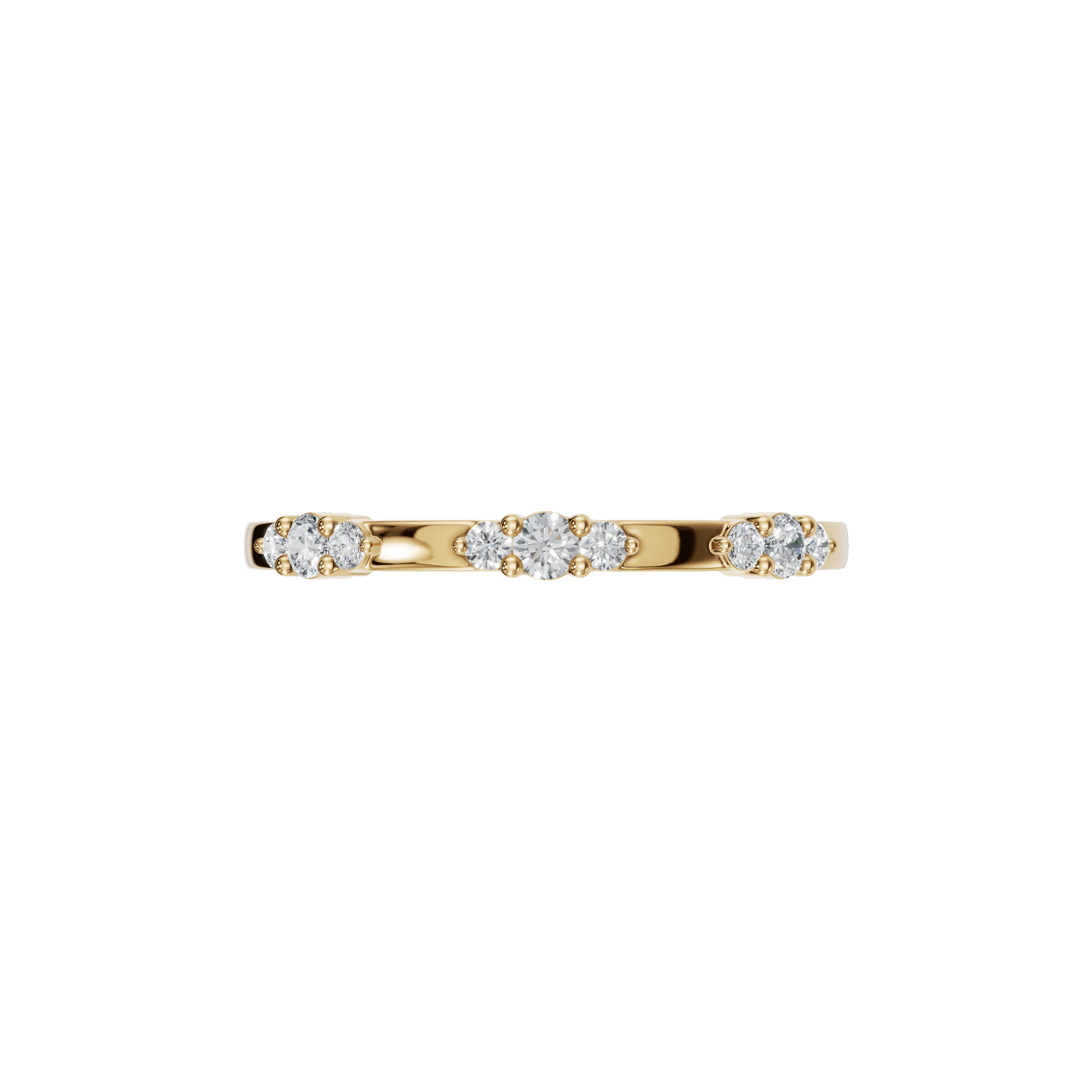 Round Diamond Cluster Band Ring in Gold | Elegant Minimal Diamond Fine Jewelry Ring