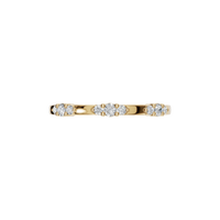 Round Brilliant Lab Diamond Cluster Wedding Band in Gold