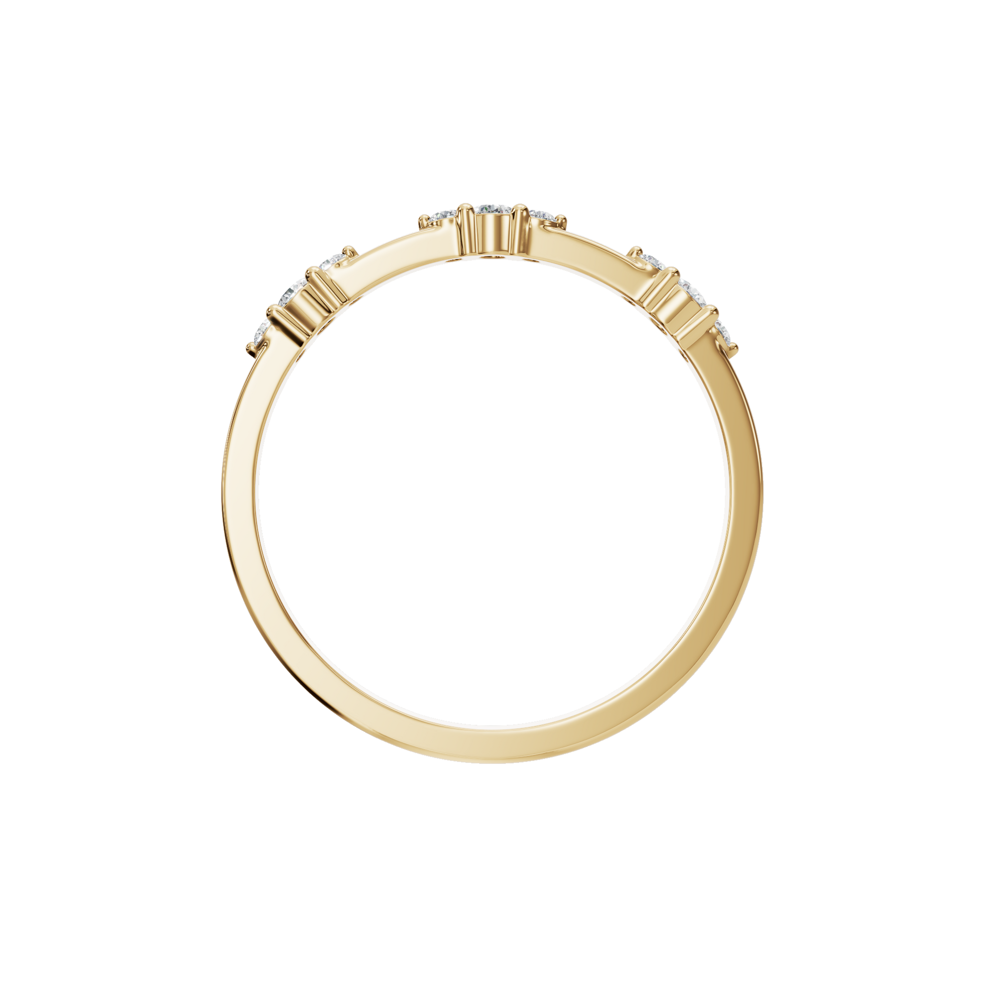 Delicate Prong Set Design Lab Grown Diamond Band