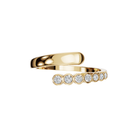 Round Brilliant Lab Diamond Open Wrap Ring in Gold