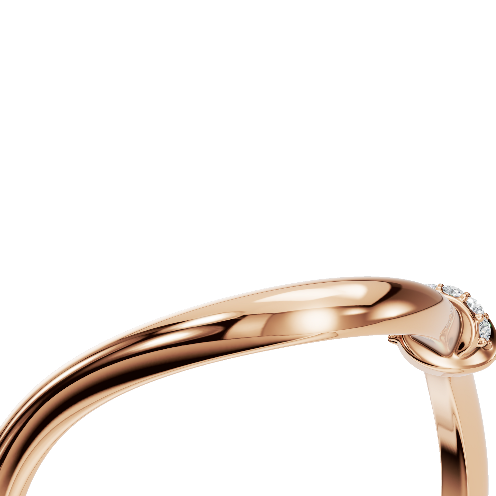 Minimal Curved Diamond Band