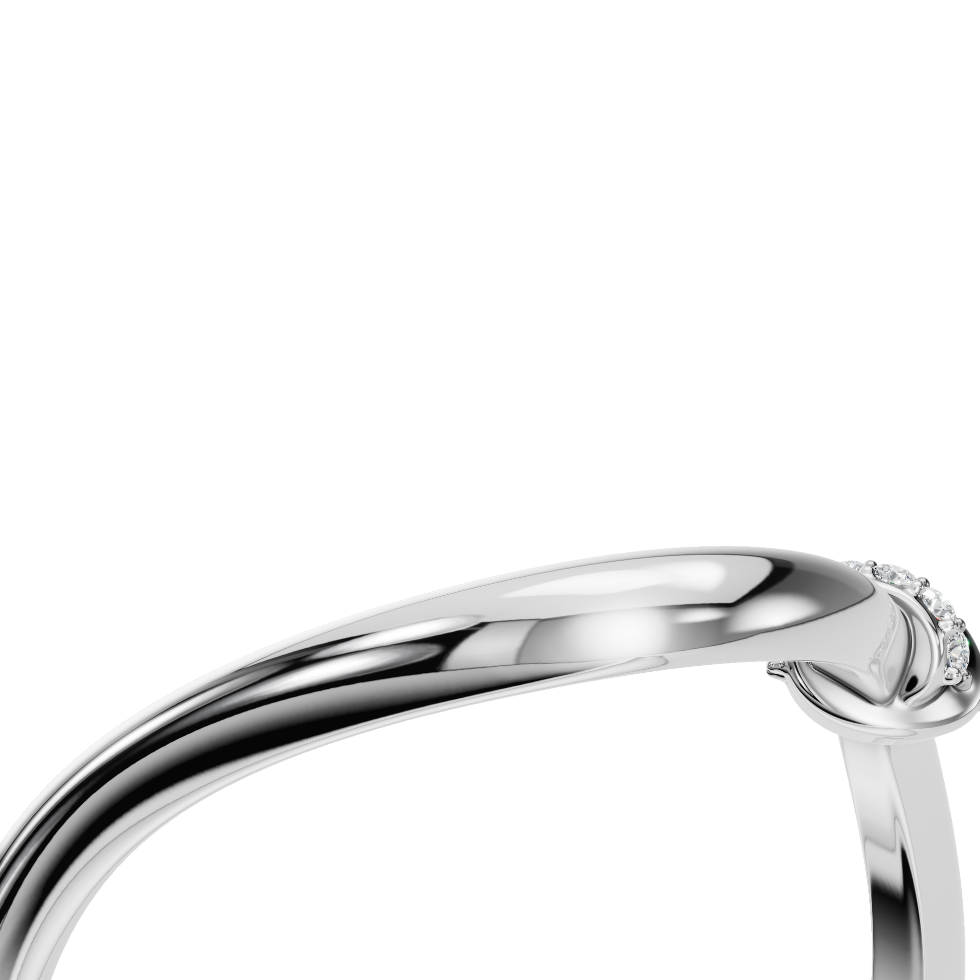 Minimal Curved Diamond Band