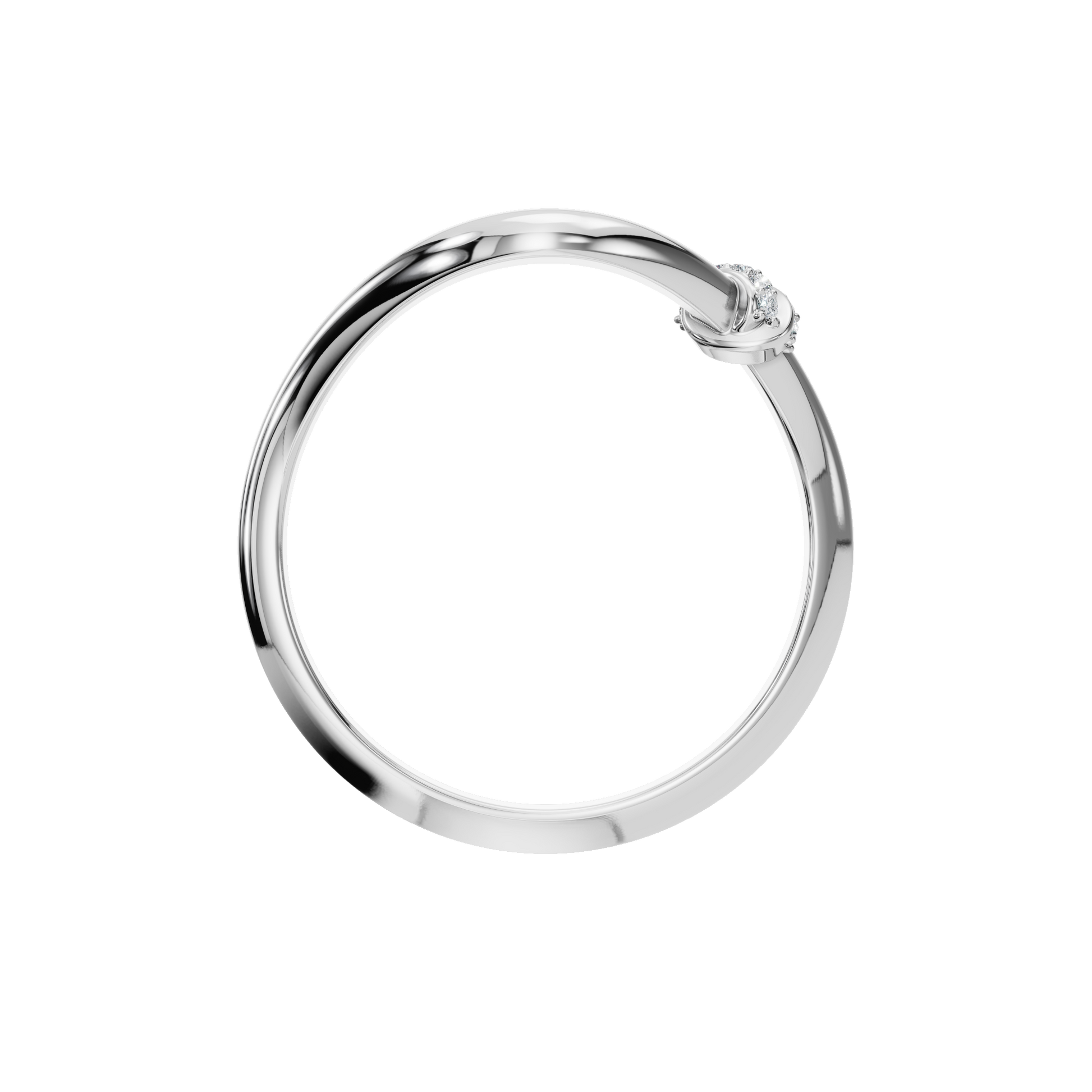 Minimal Curved Diamond Band