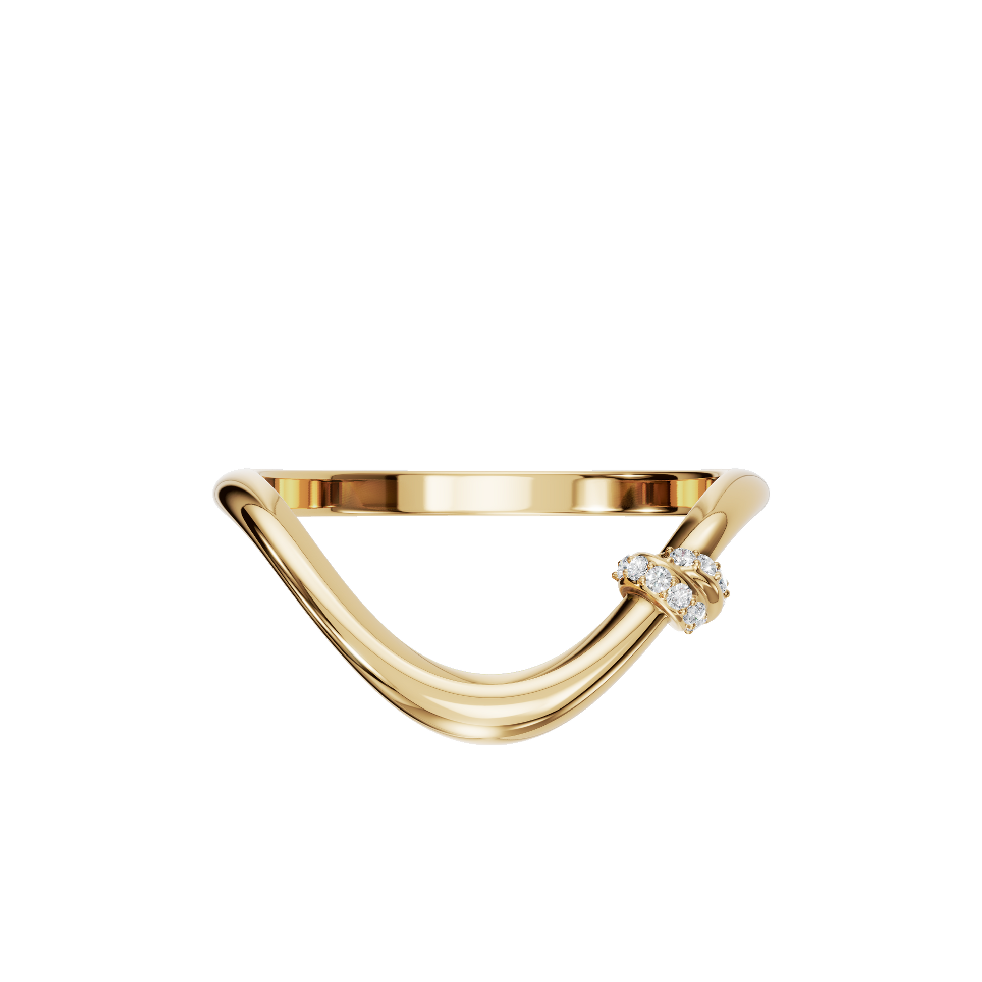 Minimal Curved Diamond Band