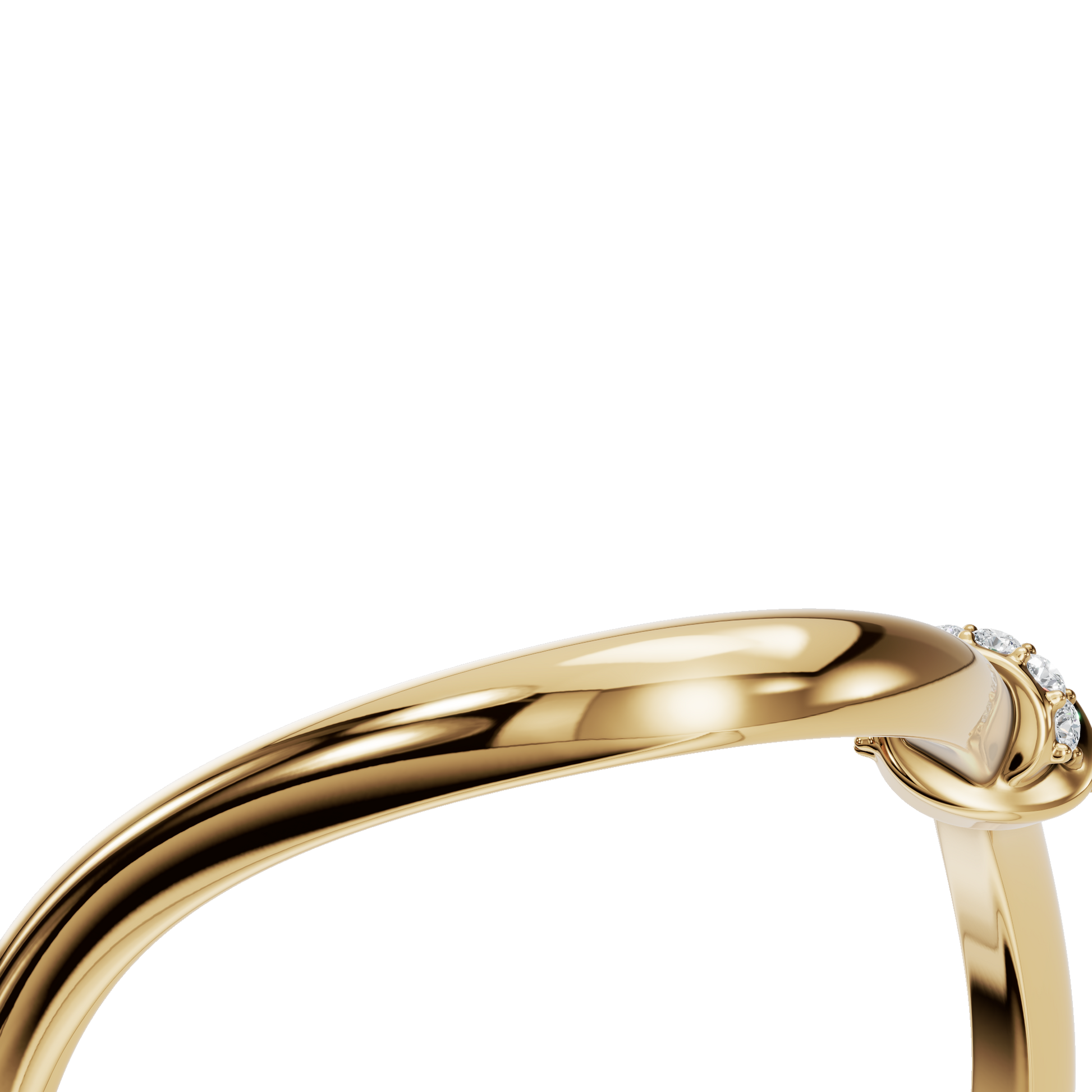 Minimal Curved Diamond Band