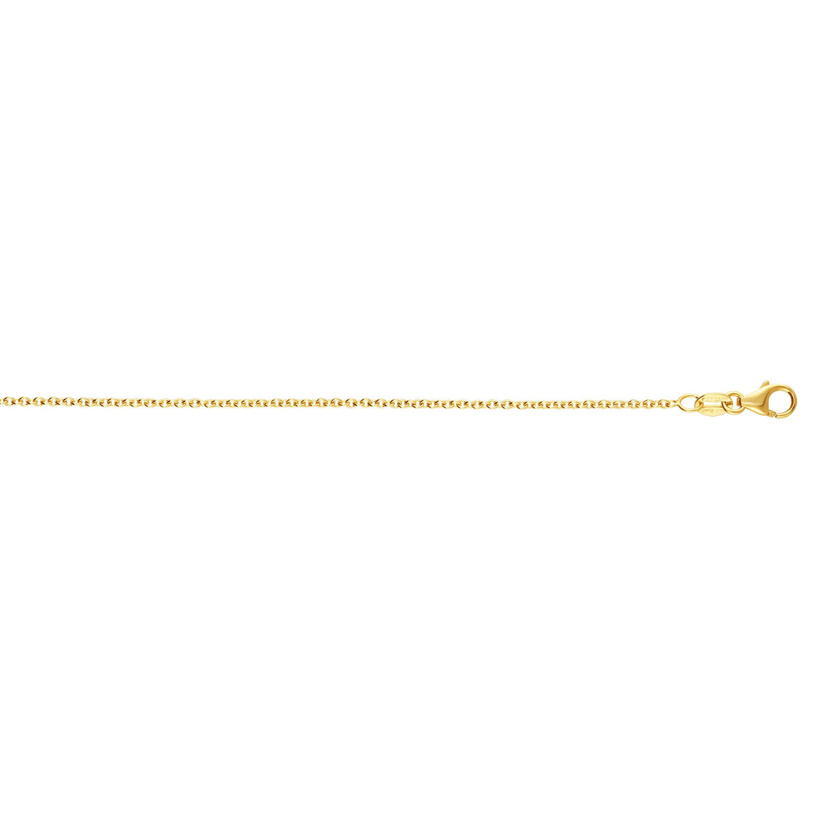 14K Yellow Gold 1.5mm Fine Cable Chain for Everyday Wear