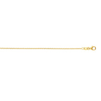 14K Yellow Gold 1.5mm Fine Cable Chain for Everyday Wear