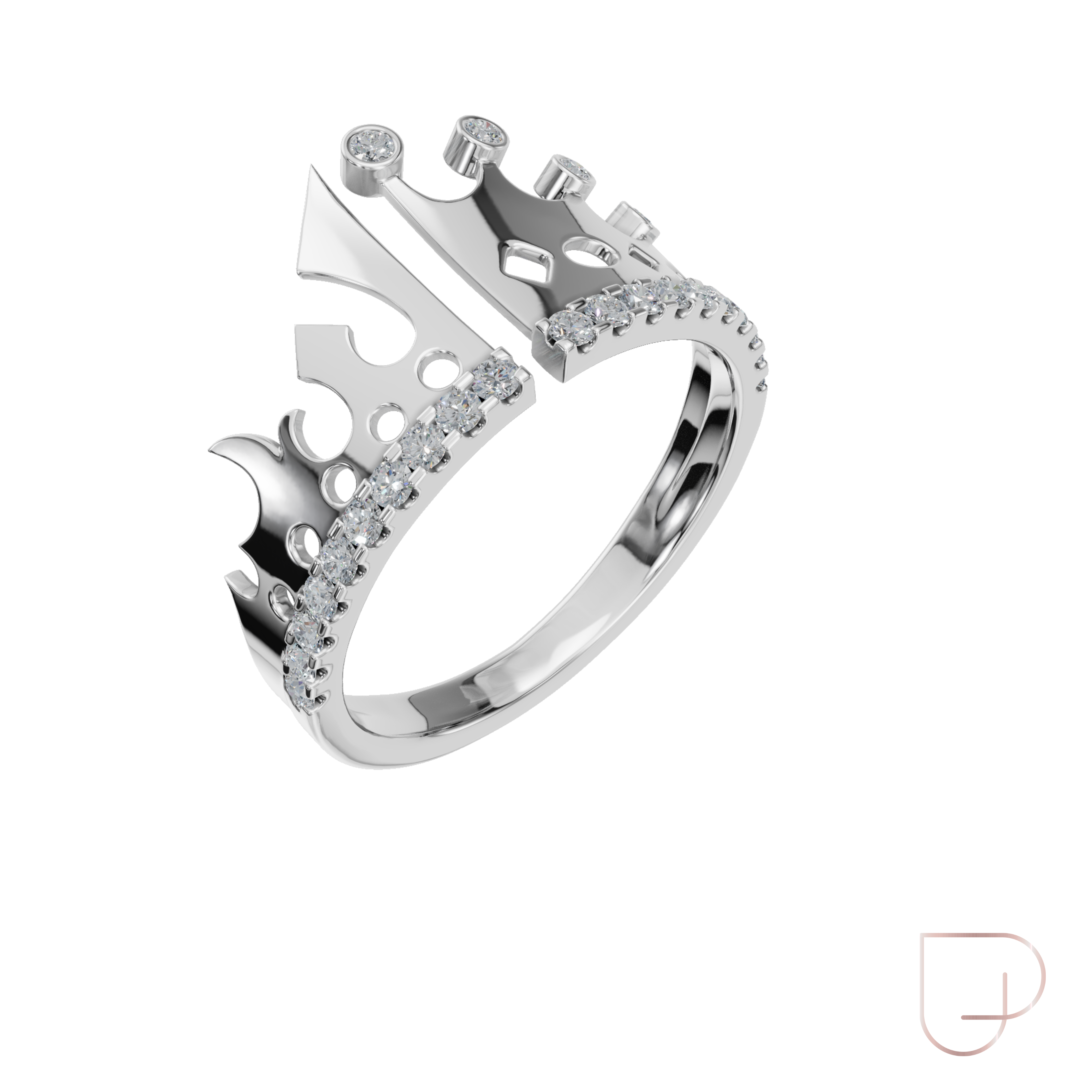 Imperial Crown-Inspired Lab Grown Diamond Ring