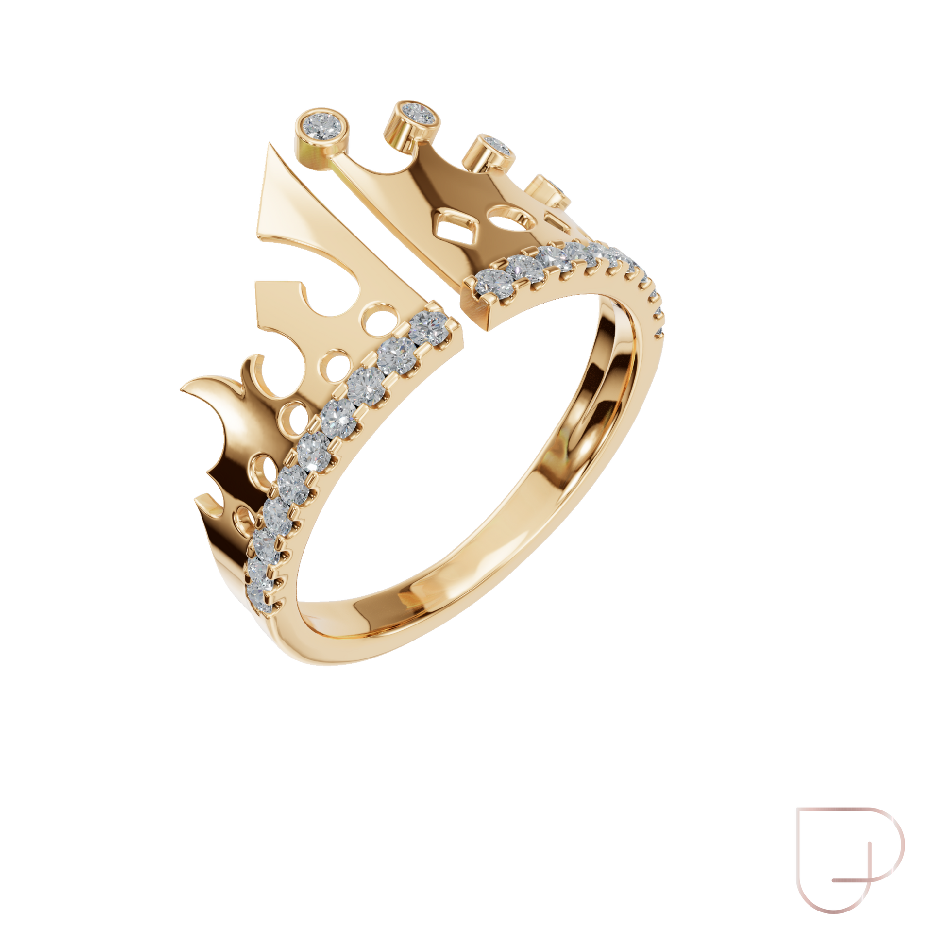 Imperial Crown-Inspired Lab Grown Diamond Ring