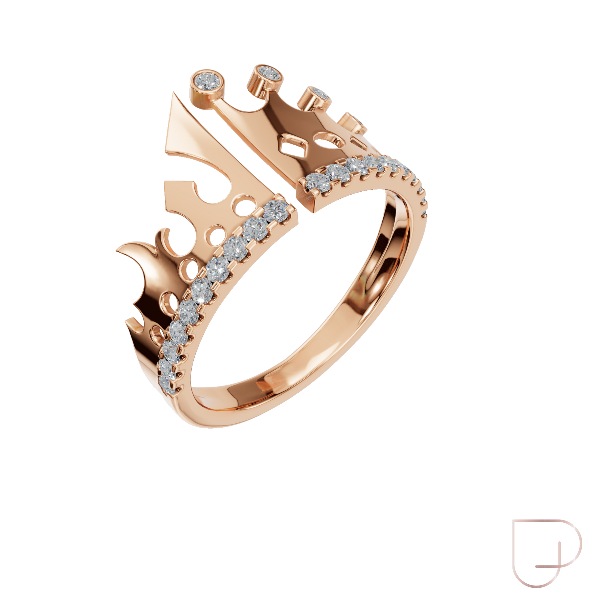 Imperial Crown-Inspired Lab Grown Diamond Ring