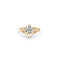 Liora Round Diamond V-Shaped Solitaire Ring